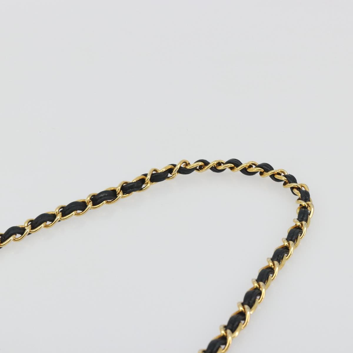 CHANEL Matelasse Chain Shoulder Bag Lamb Skin Gold Black CC Auth 195961V - Jerrillo image 8