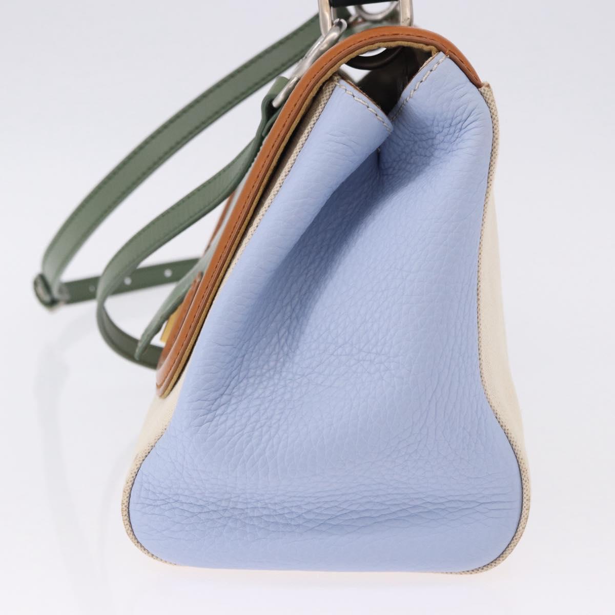 FENDI Hand Bag Canvas 2way Beige Silver Auth 195971A - Jerrillo image 3
