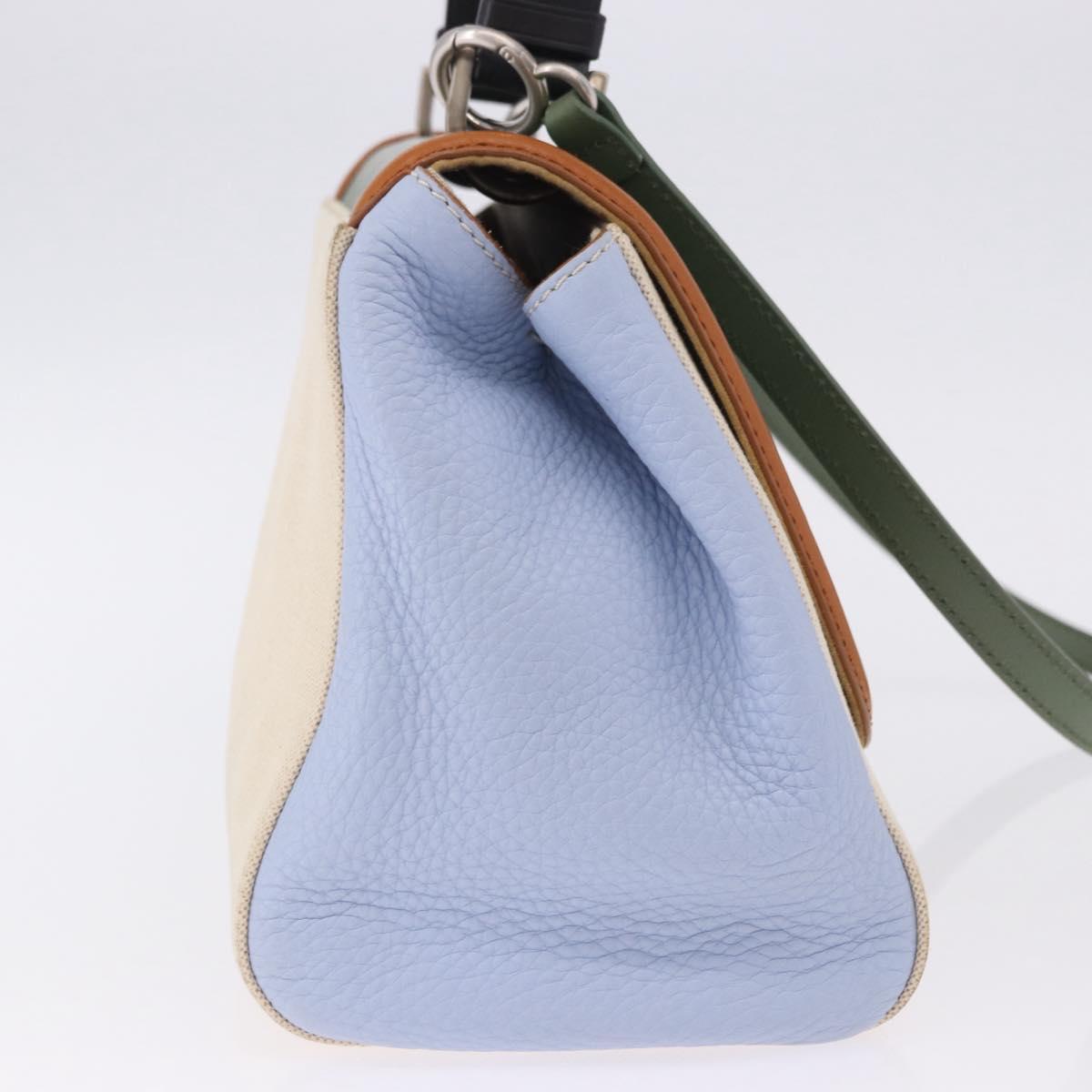 FENDI Hand Bag Canvas 2way Beige Silver Auth 195971A - Jerrillo image 4