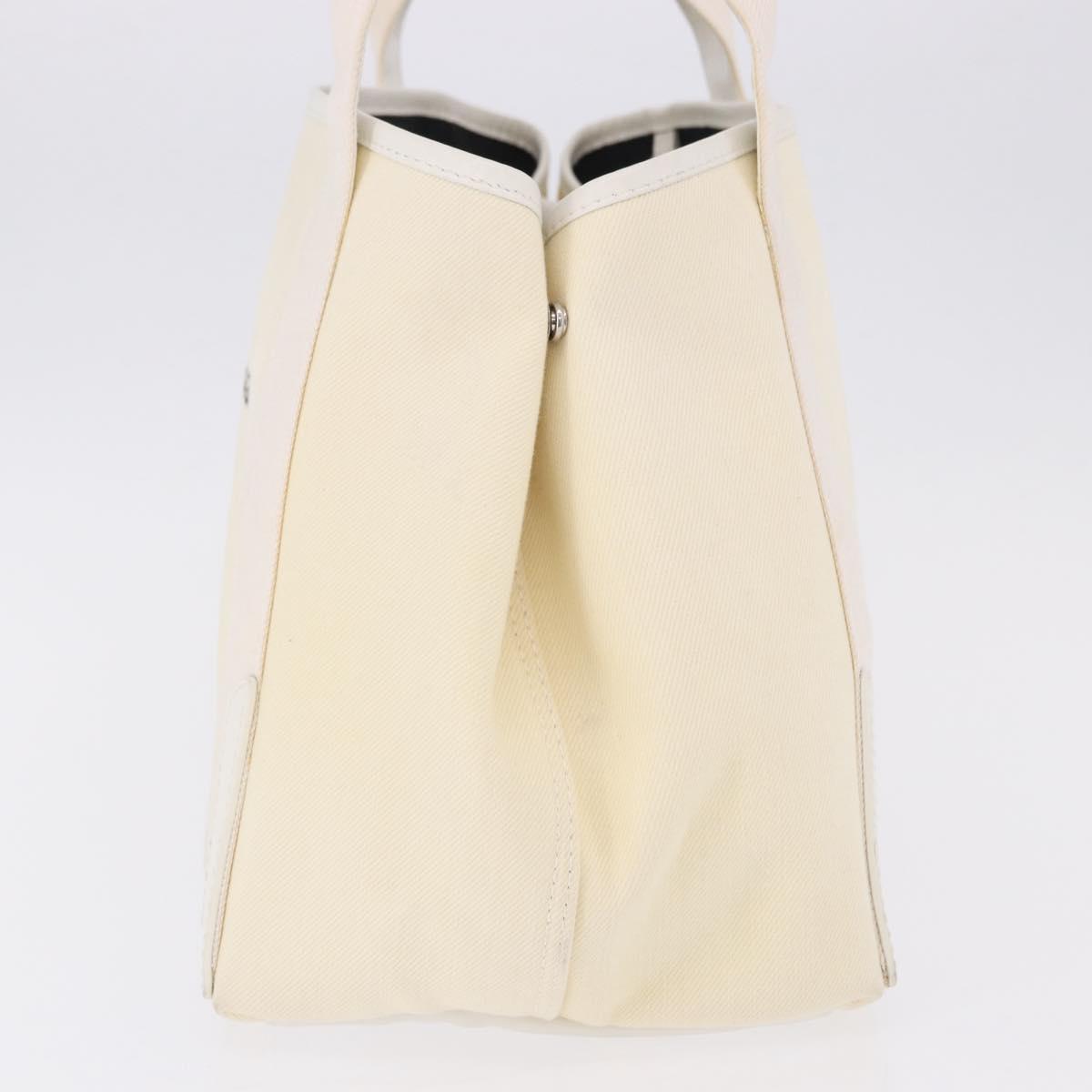 BALENCIAGA Navy Cabas Hand Bag Canvas Ivory Silver 339933 Auth 195989A - Jerrillo image 3