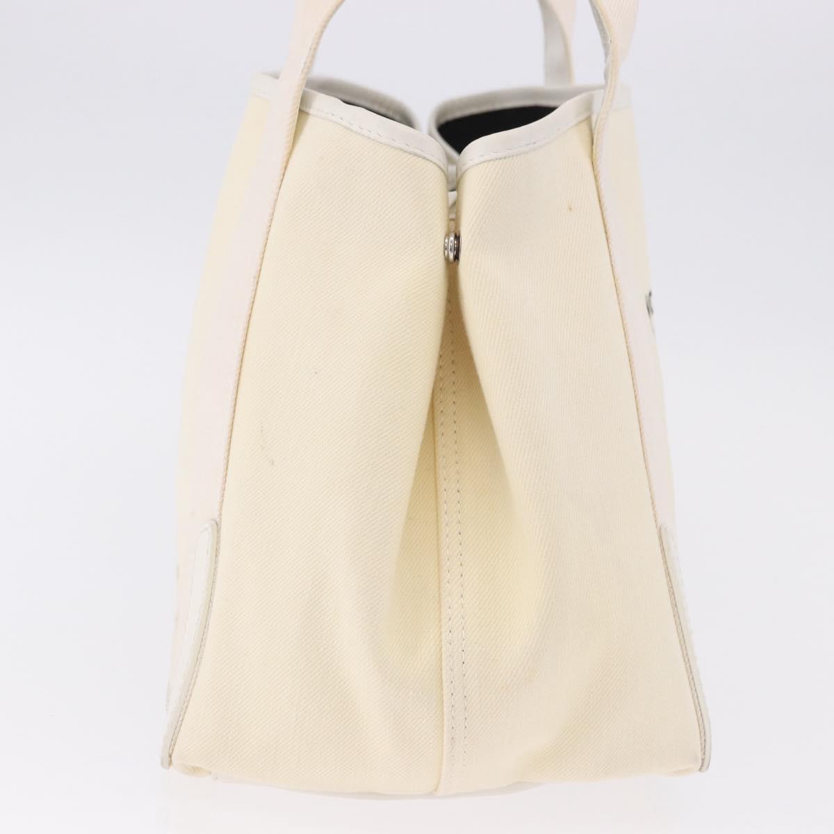BALENCIAGA Navy Cabas Hand Bag Canvas Ivory Silver 339933 Auth 195989A - Jerrillo image 4