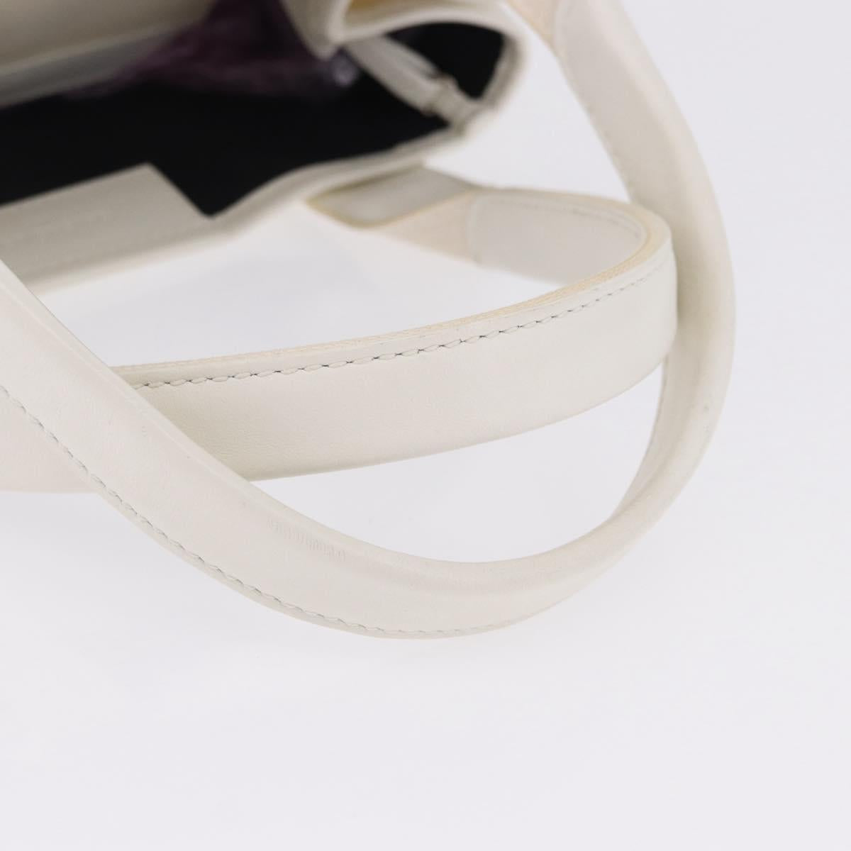 BALENCIAGA Navy Cabas Hand Bag Canvas Ivory Silver 339933 Auth 195989A - Jerrillo image 7