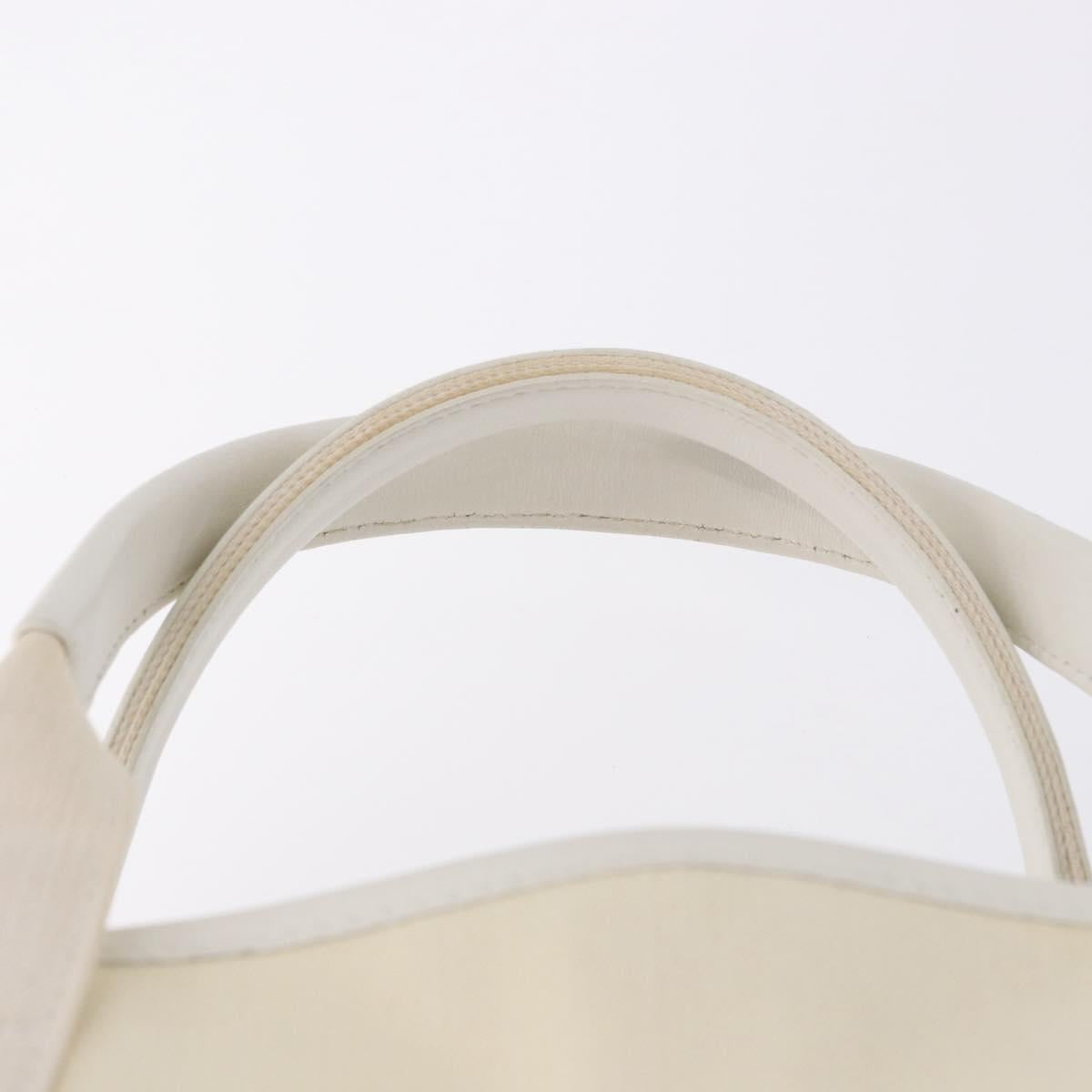 BALENCIAGA Navy Cabas Hand Bag Canvas Ivory Silver 339933 Auth 195989A - Jerrillo image 8