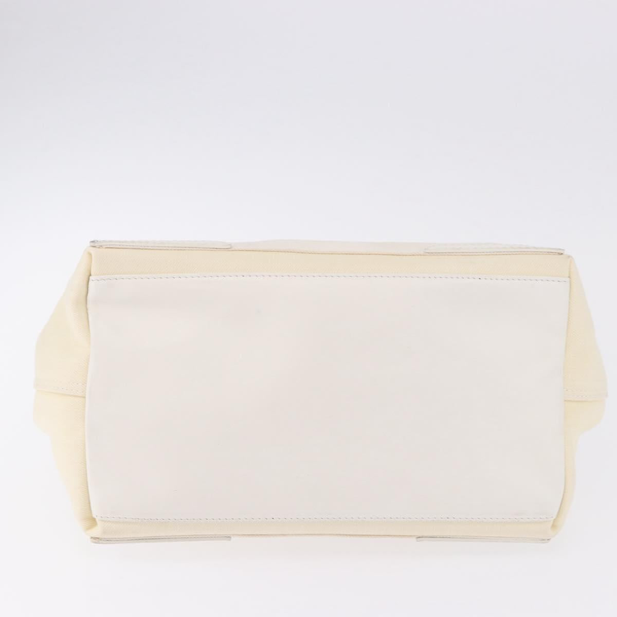 BALENCIAGA Navy Cabas Hand Bag Canvas Ivory Silver 339933 Auth 195989A - Jerrillo image 5