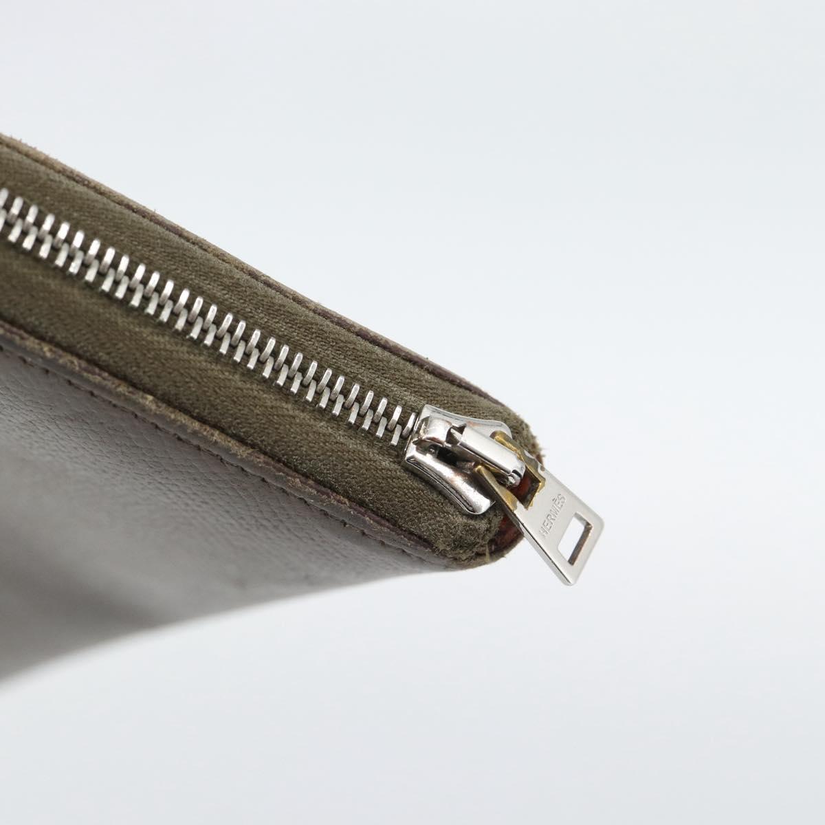 HERMES Azap Long Wallet Leather Beige Silver Auth 196019 - Jerrillo image 8