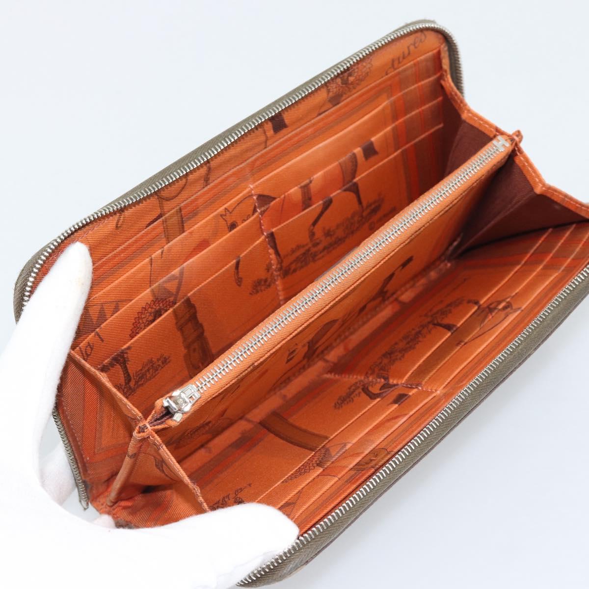 HERMES Azap Long Wallet Leather Beige Silver Auth 196019 - Jerrillo image 9