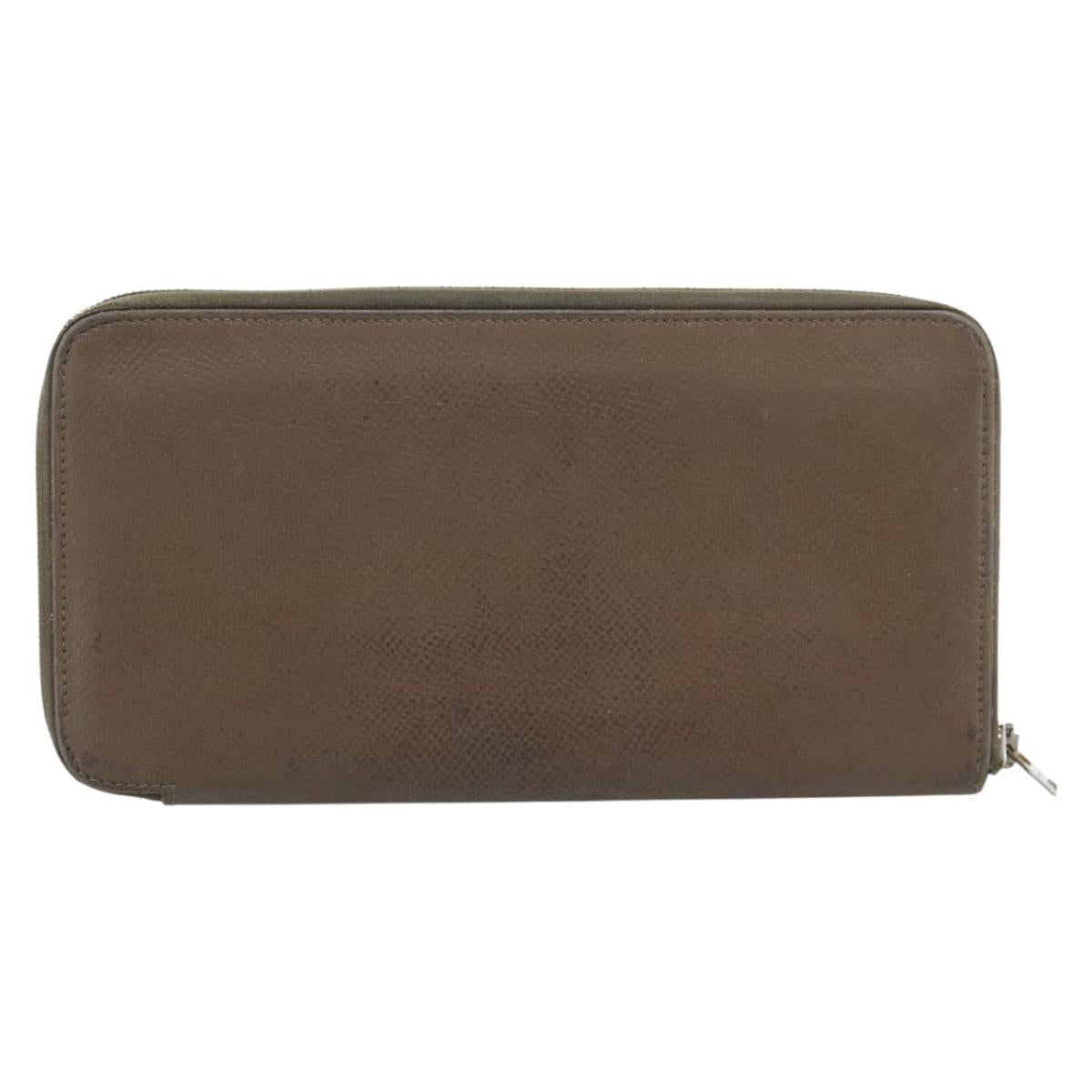 HERMES Azap Long Wallet Leather Beige Silver Auth 196019 - Jerrillo image 2
