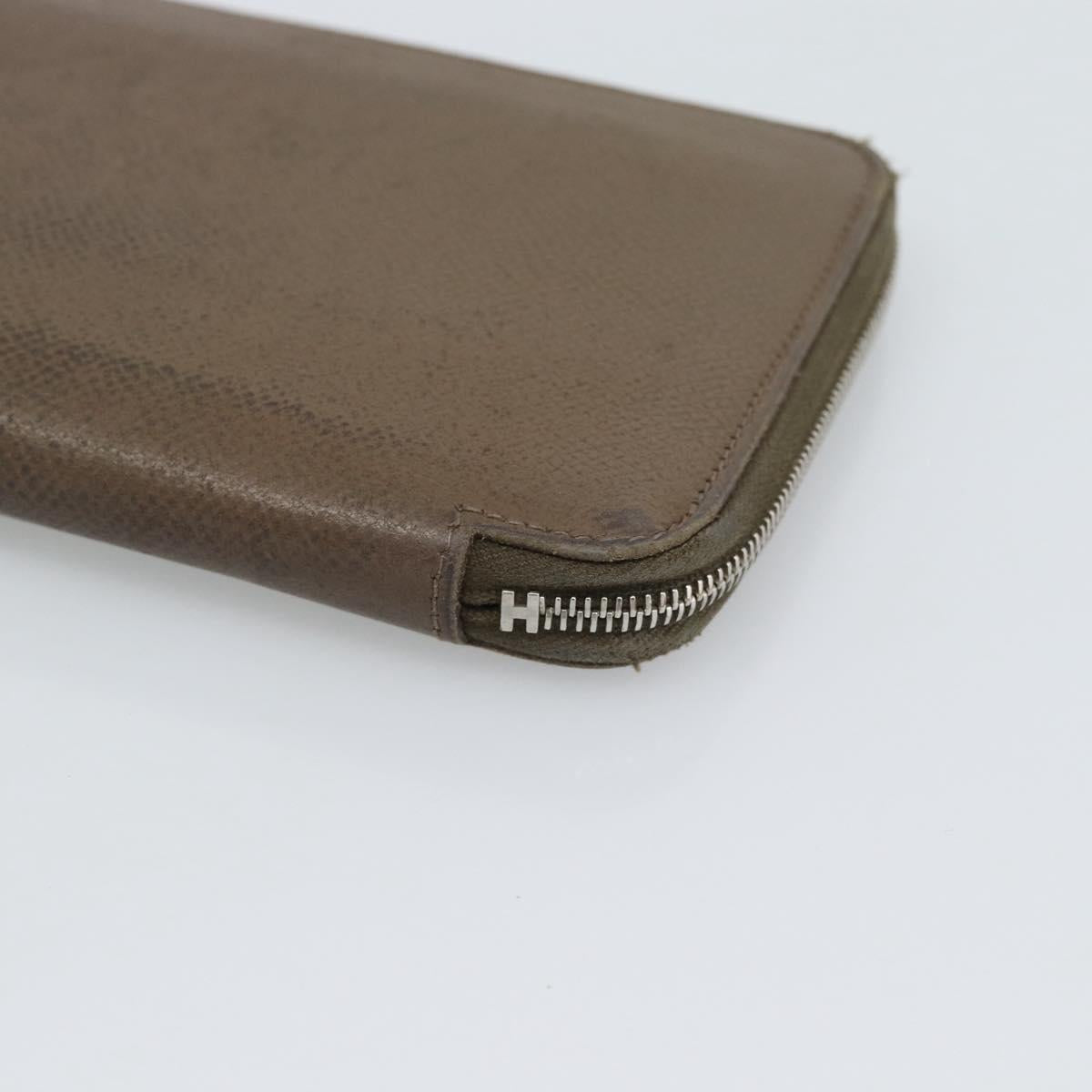 HERMES Azap Long Wallet Leather Beige Silver Auth 196019 - Jerrillo image 7