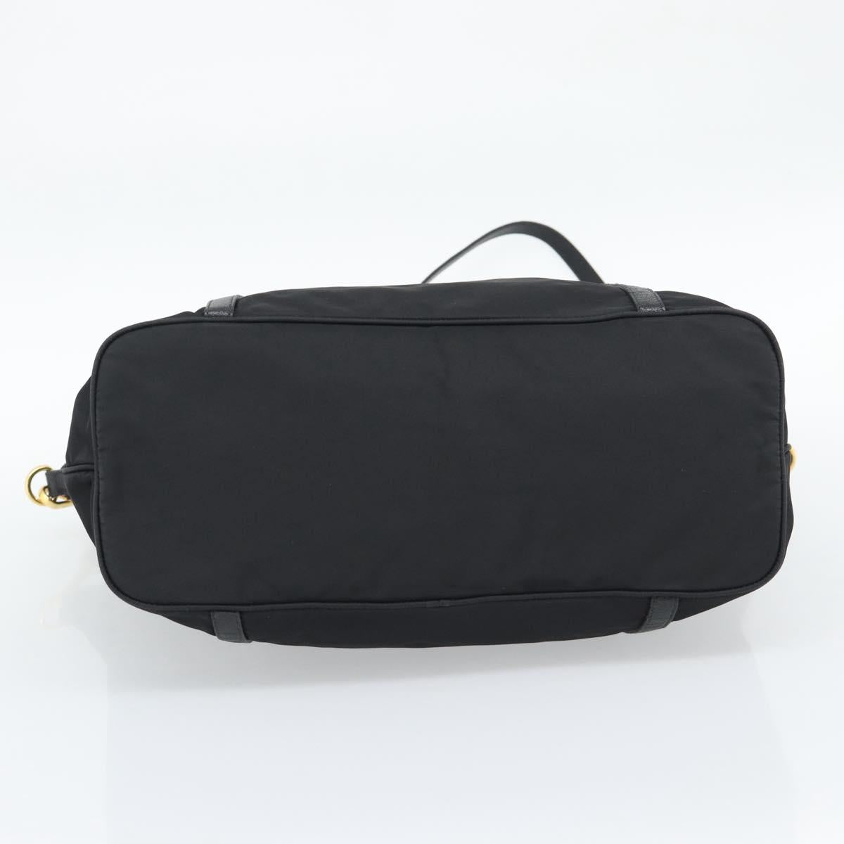 PRADA Tote Bag Nylon 2way Black Gold Auth 196064 - Jerrillo image 5