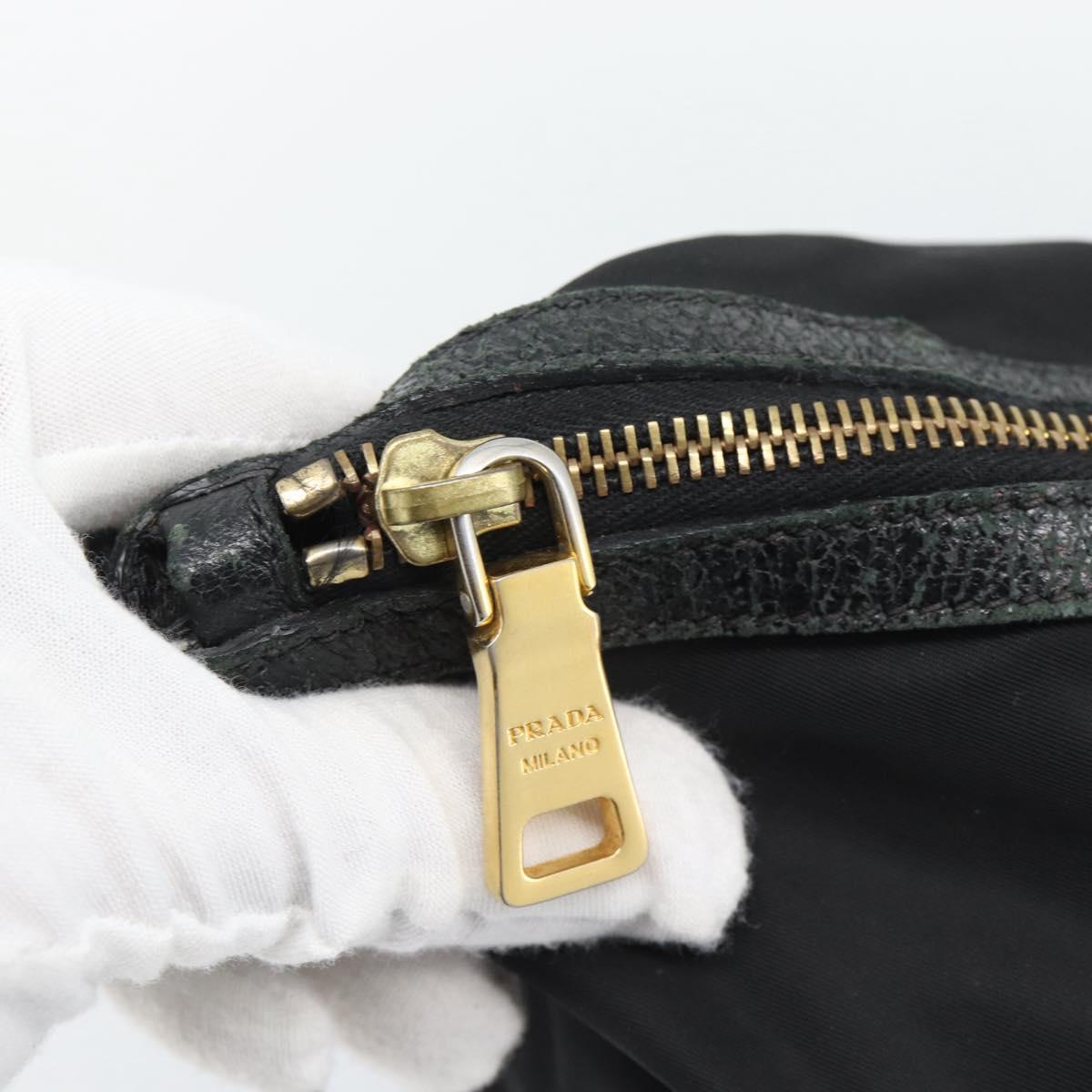 PRADA Tote Bag Nylon 2way Black Gold Auth 196064 - Jerrillo image 10