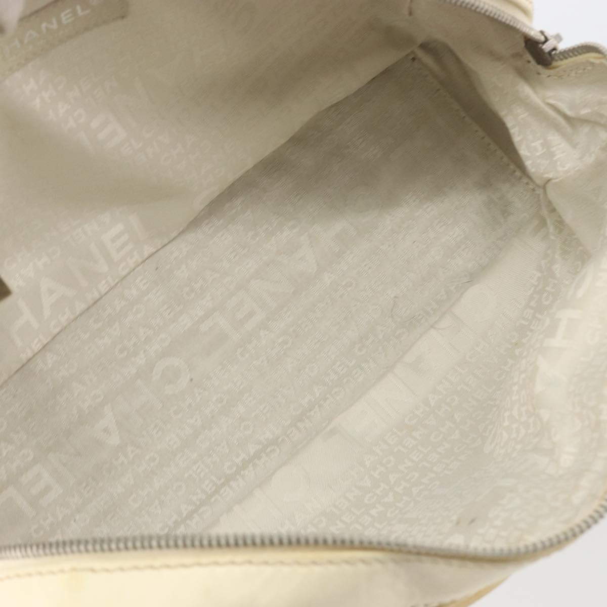 CHANEL Hand Bag Canvas Beige Silver CC Auth 196080 - Jerrillo image 10