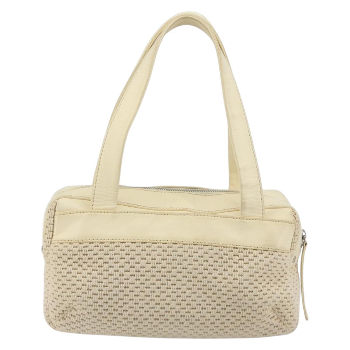 CHANEL Hand Bag Canvas Beige Silver CC Auth 196080 - Jerrillo image 2