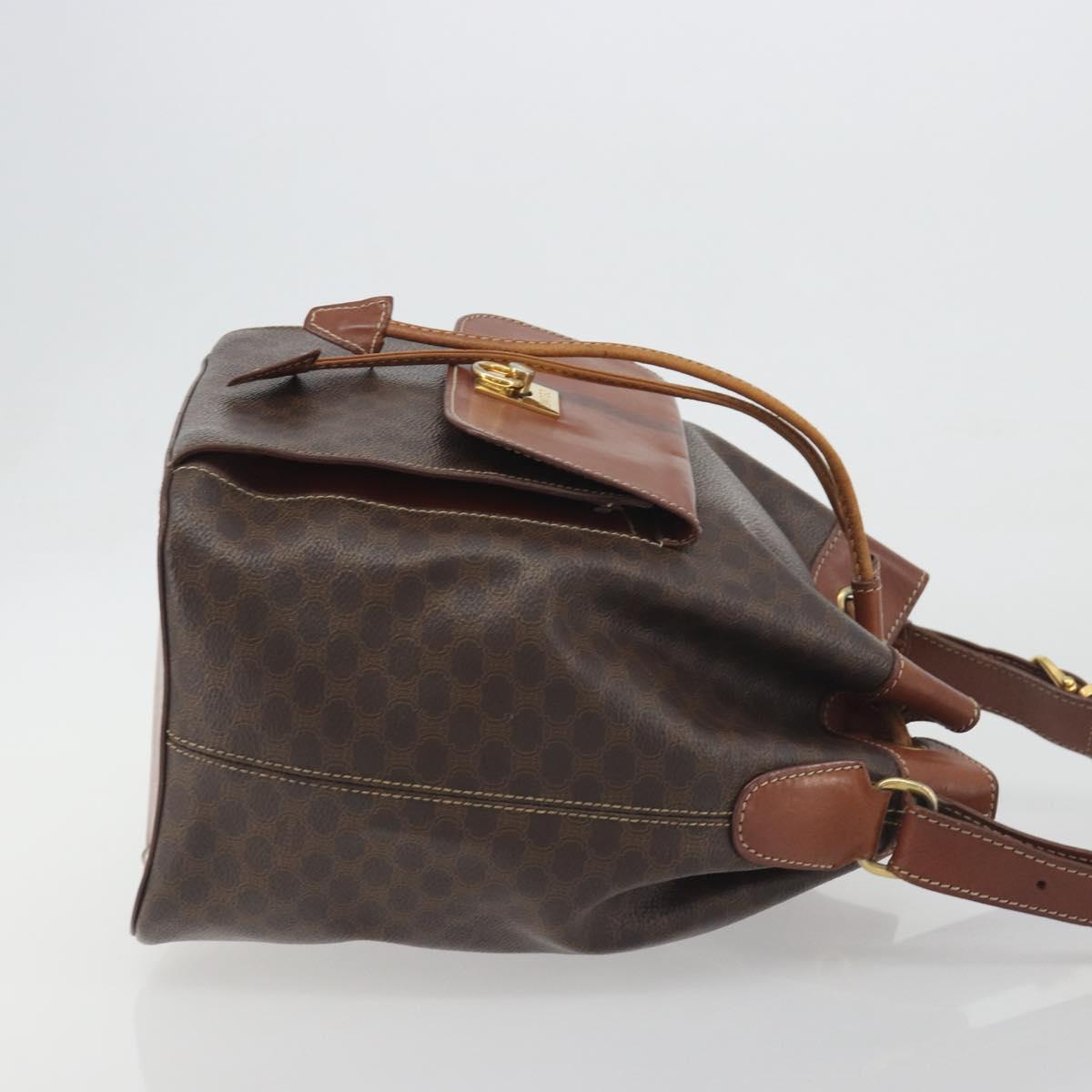 CELINE Macadam Shoulder Bag PVC Leather Brown Gold Tone Auth 196099 - Jerrillo image 3