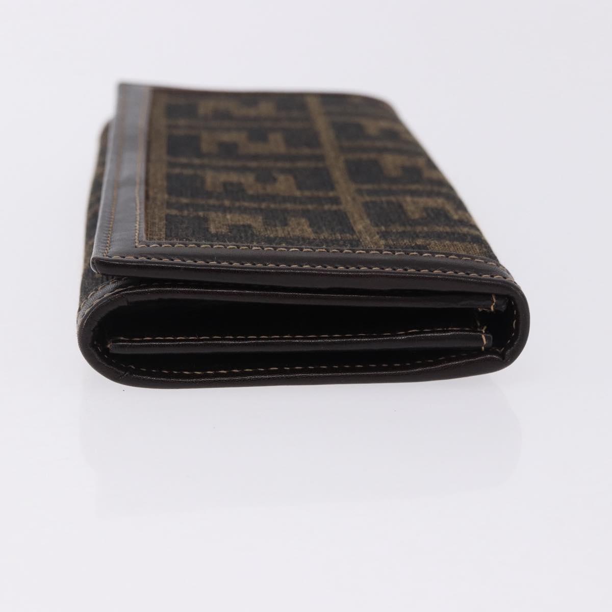 FENDI Zucca Canvas Long Wallet Black Brown Auth 196107V - Jerrillo image 4