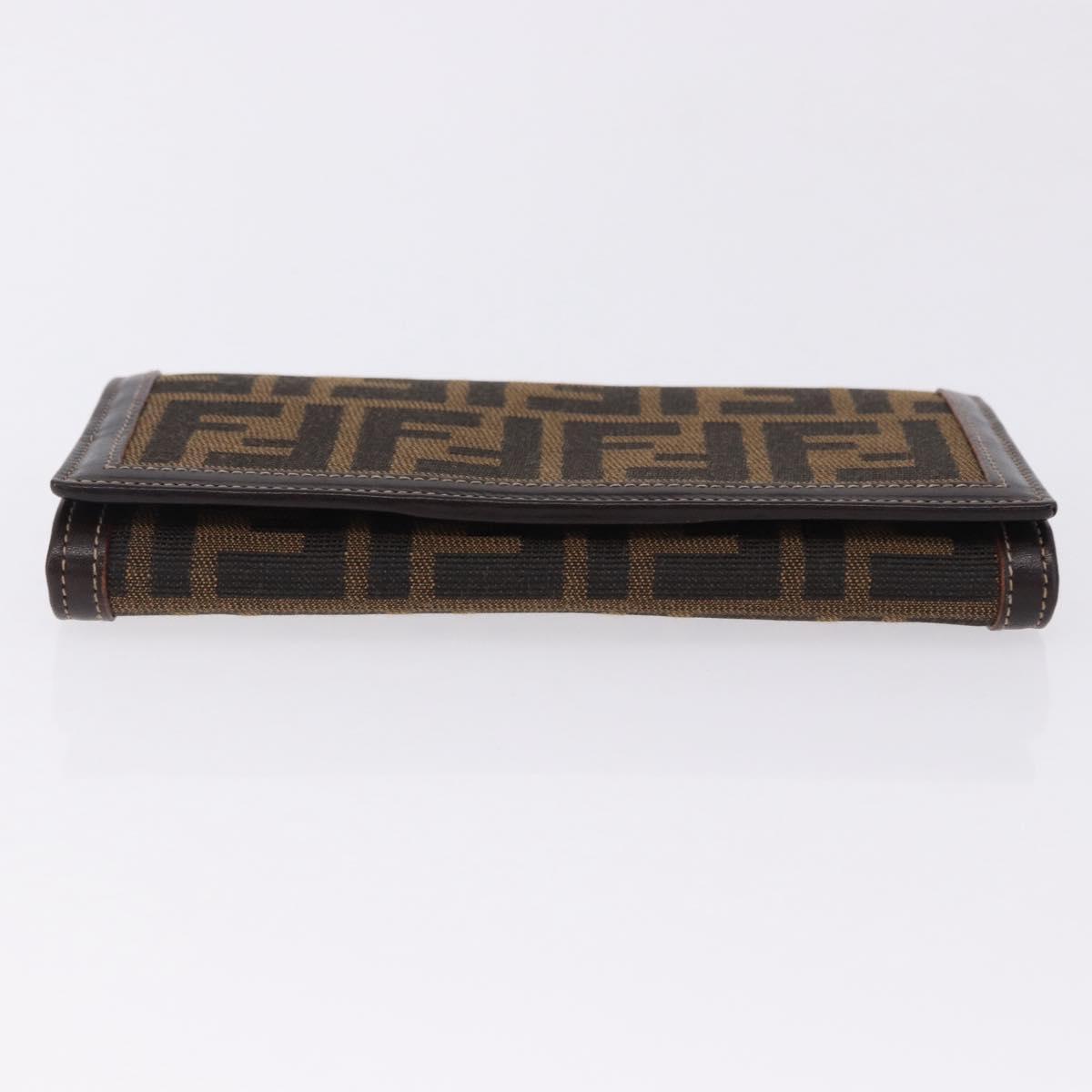 FENDI Zucca Canvas Long Wallet Black Brown Auth 196107V - Jerrillo image 7