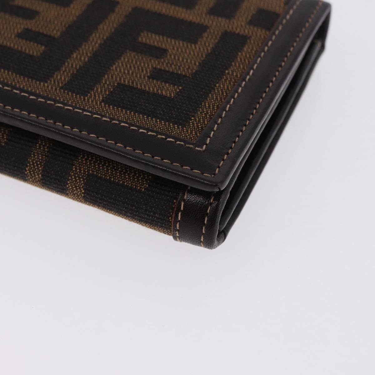 FENDI Zucca Canvas Long Wallet Black Brown Auth 196107V - Jerrillo image 9