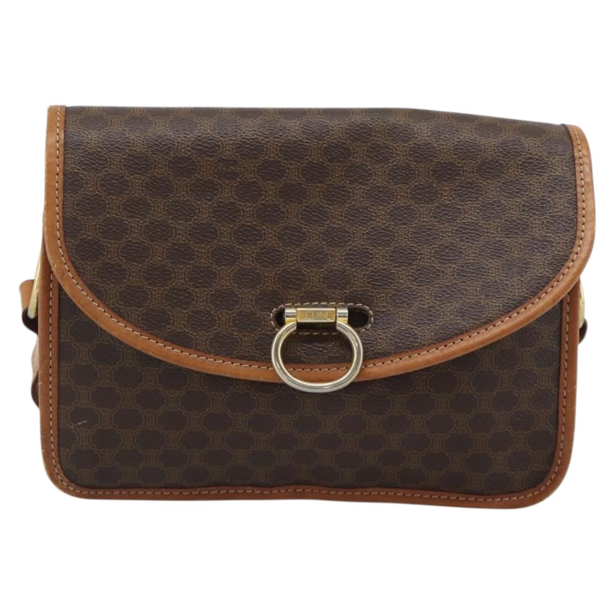 CELINE Macadam Shoulder Bag PVC Leather Brown Gold Tone Auth 196130 - Jerrillo image 2