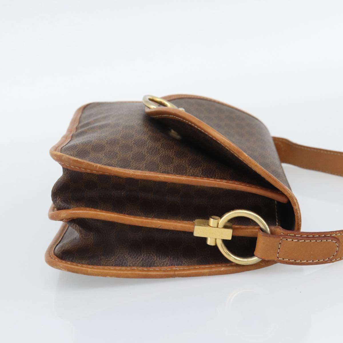 CELINE Macadam Shoulder Bag PVC Leather Brown Gold Tone Auth 196130 - Jerrillo image 5