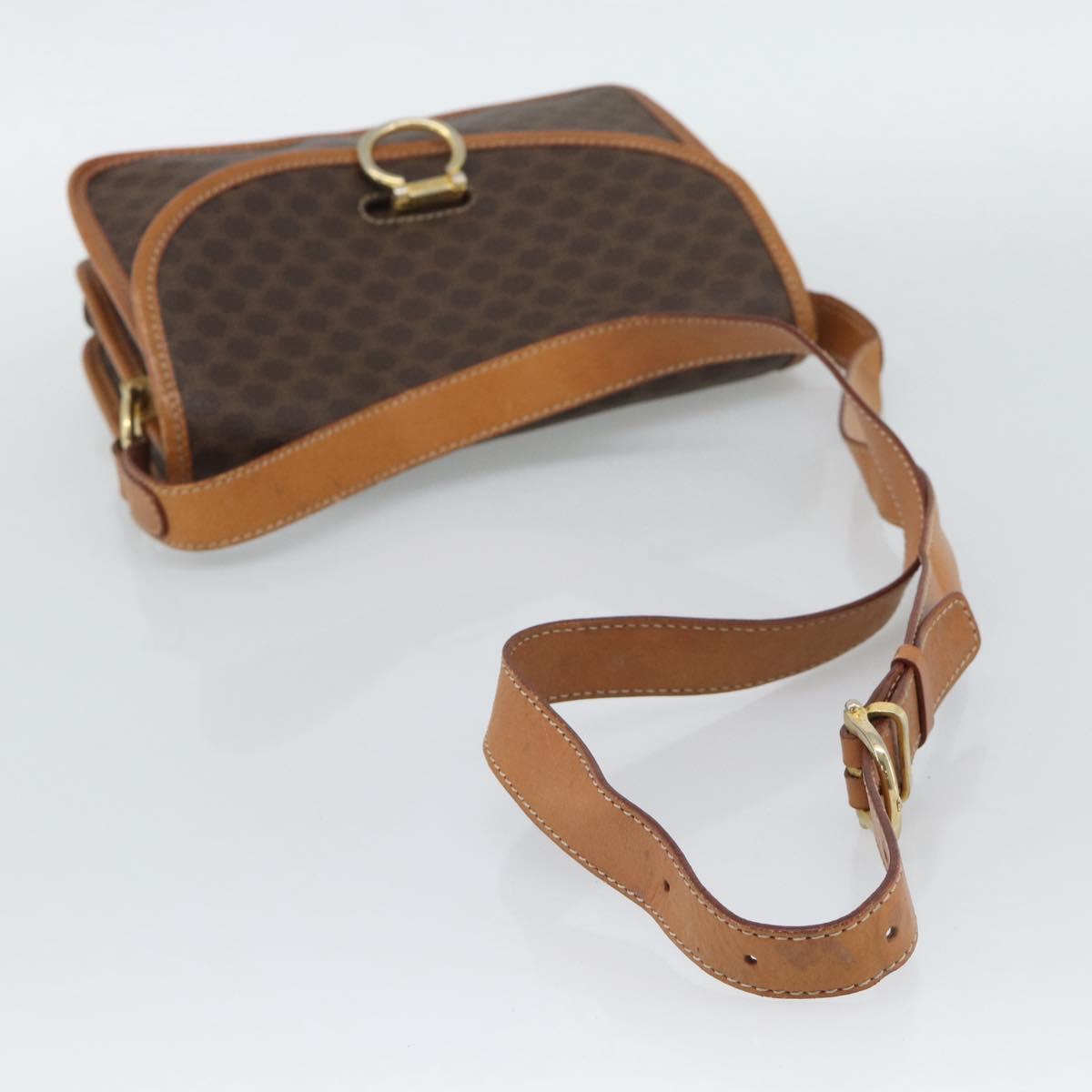 CELINE Macadam Shoulder Bag PVC Leather Brown Gold Tone Auth 196130 - Jerrillo image 7