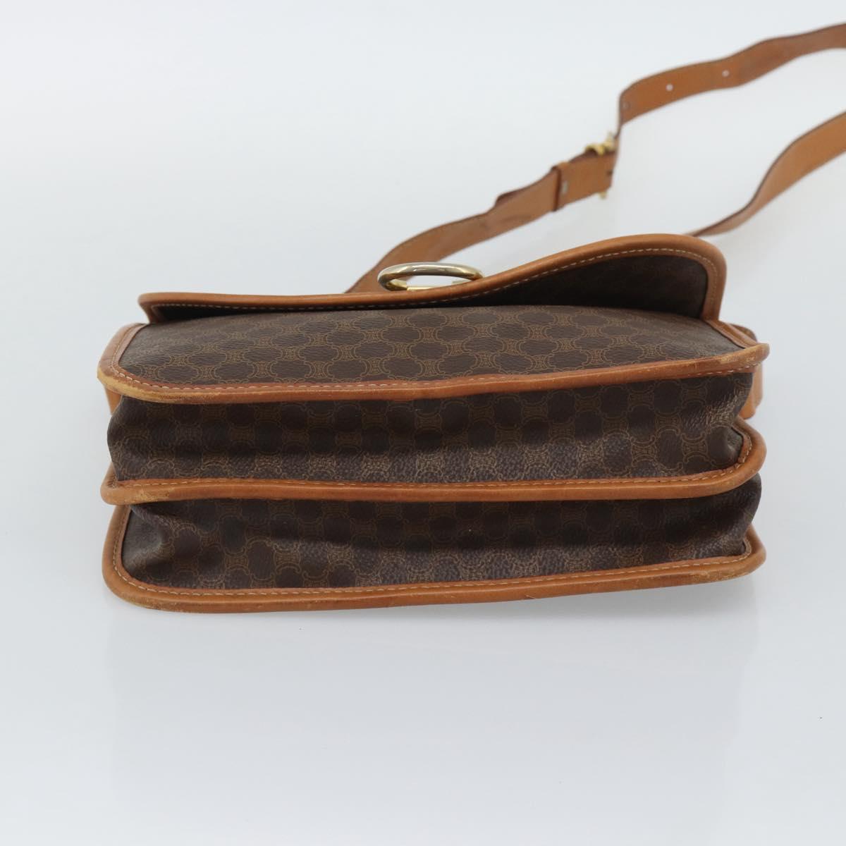 CELINE Macadam Shoulder Bag PVC Leather Brown Gold Tone Auth 196130 - Jerrillo image 9