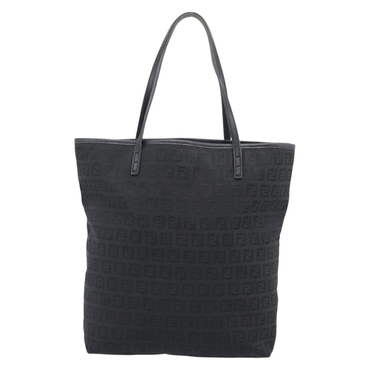 FENDI Zucchino Canvas Tote Bag Black 8BH074 Auth 196152 - Jerrillo image 2