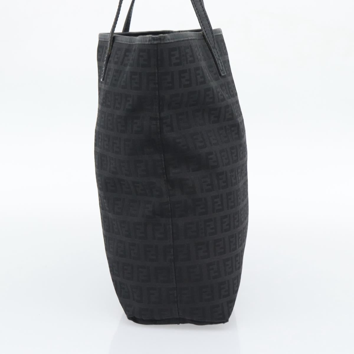 FENDI Zucchino Canvas Tote Bag Black 8BH074 Auth 196152 - Jerrillo image 4