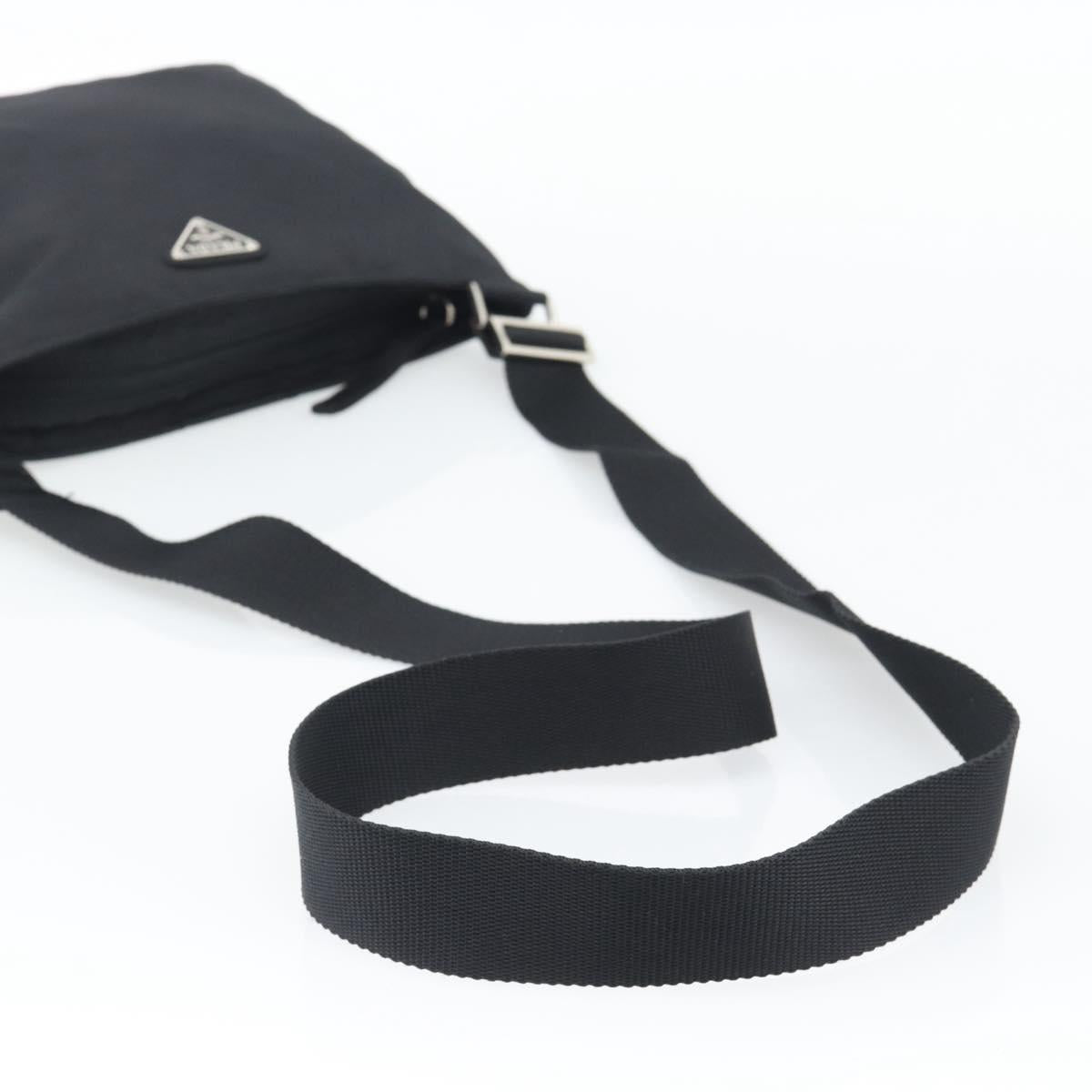 PRADA Shoulder Bag Nylon Black Silver Auth 196155A - Jerrillo image 7