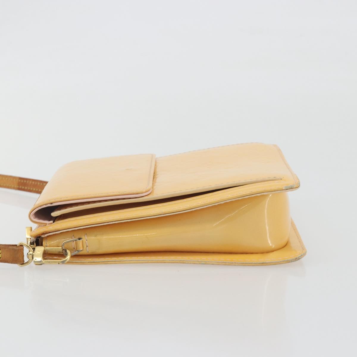 LOUIS VUITTON Monogram Vernis Motto Pouch Marshmallow Pink M91312 LV Auth 196217 - Jerrillo image 4