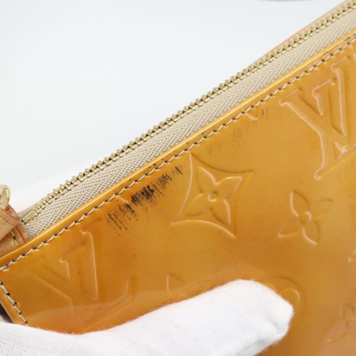 LOUIS VUITTON Monogram Vernis Lexington Accessory Pouch Beige M91010 Auth 196220 - Jerrillo image 10