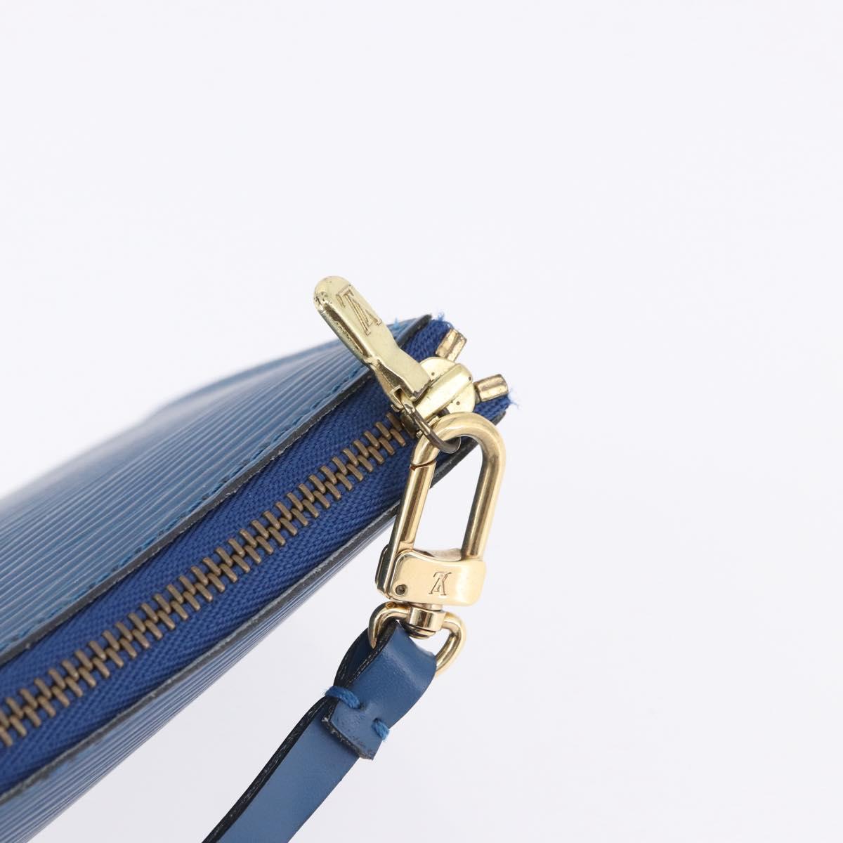 LOUIS VUITTON Epi Pochette Accessoires Pouch Blue M52985 LV Auth 196311 - Jerrillo image 10