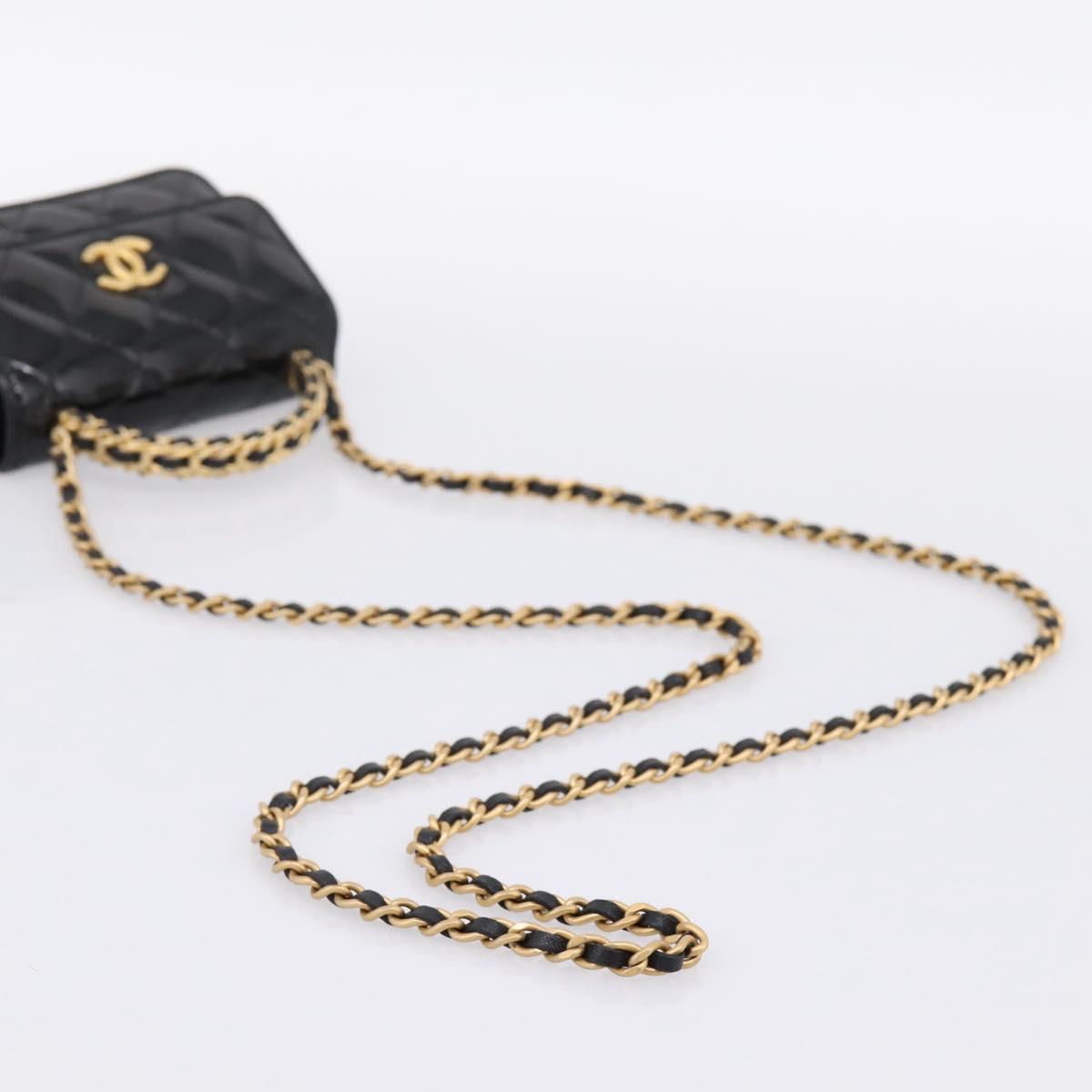 CHANEL Matelasse Hand Bag Patent Leather 2way Black Gold CC Auth 196372SAM - Jerrillo image 9