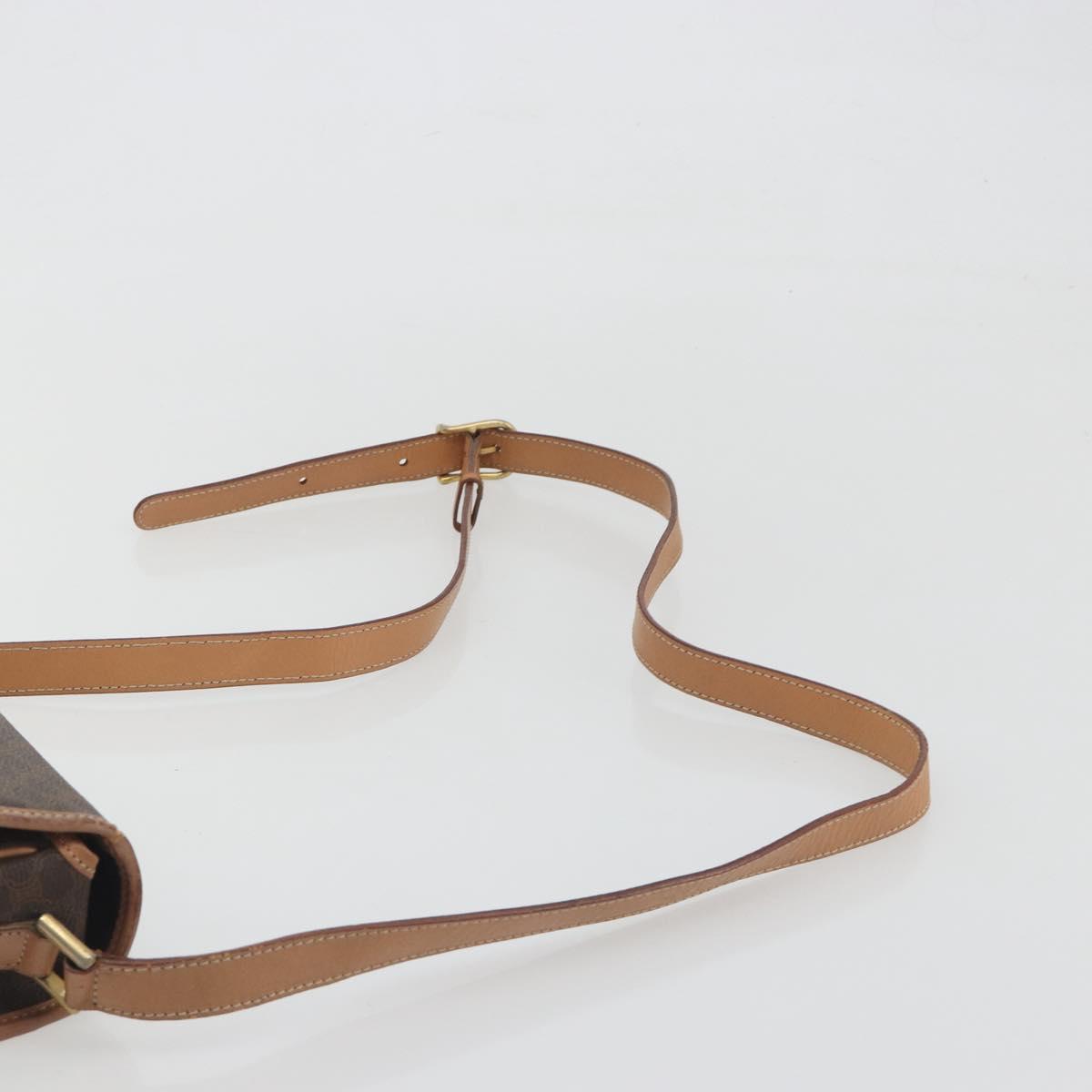 CELINE Macadam Canvas Shoulder Bag PVC Leather Brown Gold Auth 196617 - Jerrillo image 8