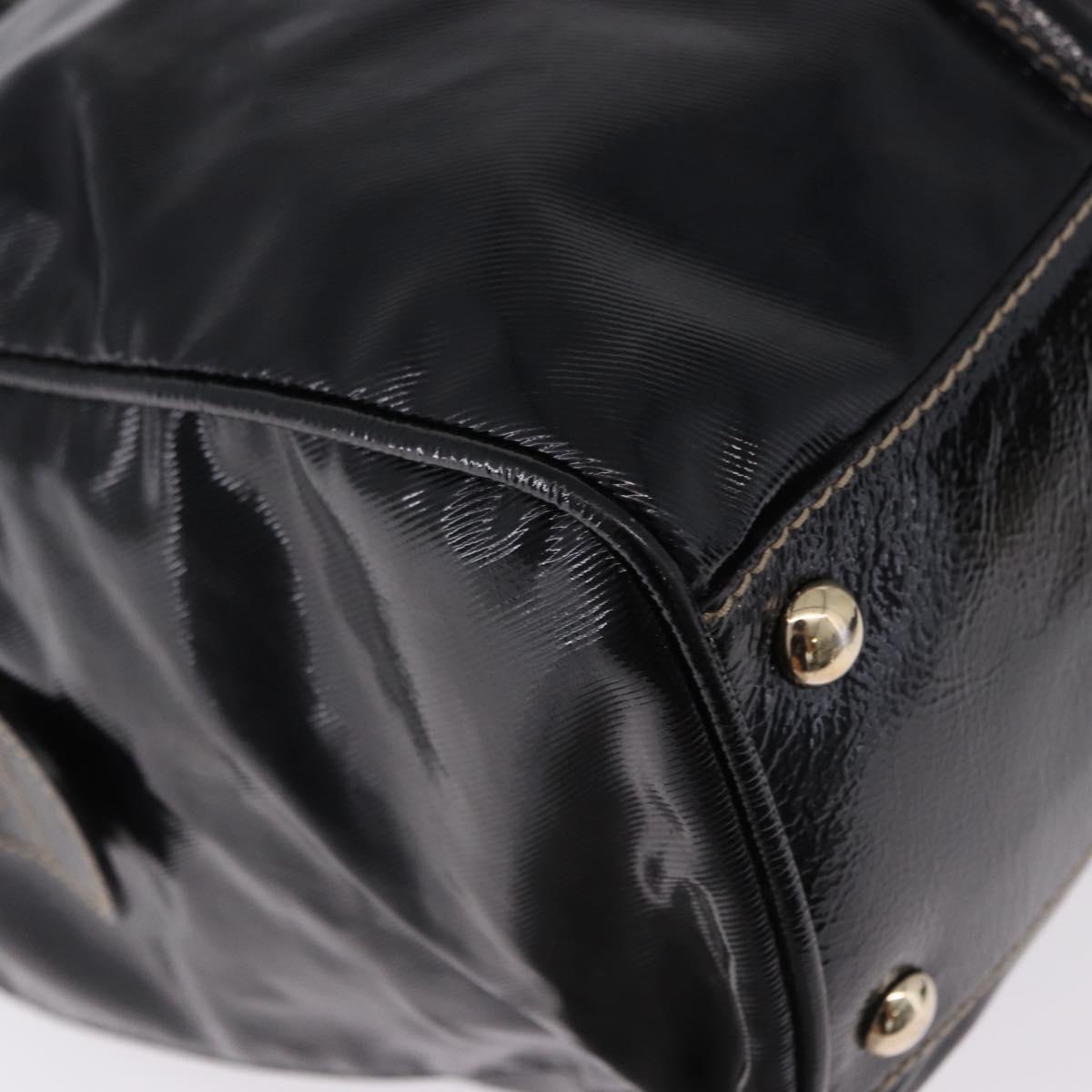 GUCCI Interlocking Web Sherry Line Bag Patent leather Black 170010 Auth 196790V - Jerrillo image 9