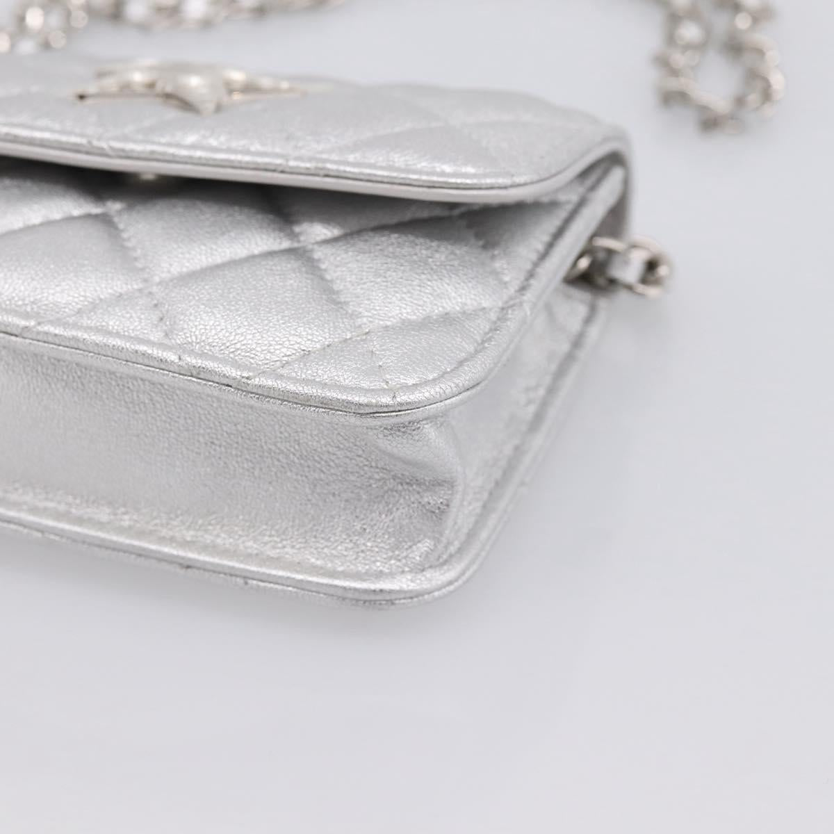 CHANEL Matelasse Chain Shoulder Bag Lamb Skin Navy CC Auth 196832SAM - Jerrillo image 9