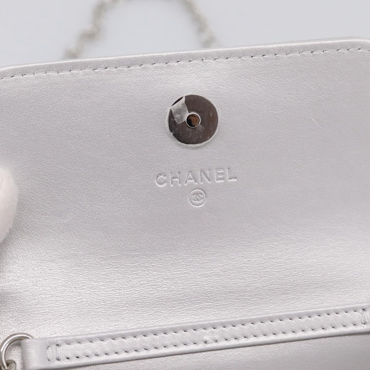 CHANEL Matelasse Chain Shoulder Bag Lamb Skin Navy CC Auth 196832SAM - Jerrillo image 10