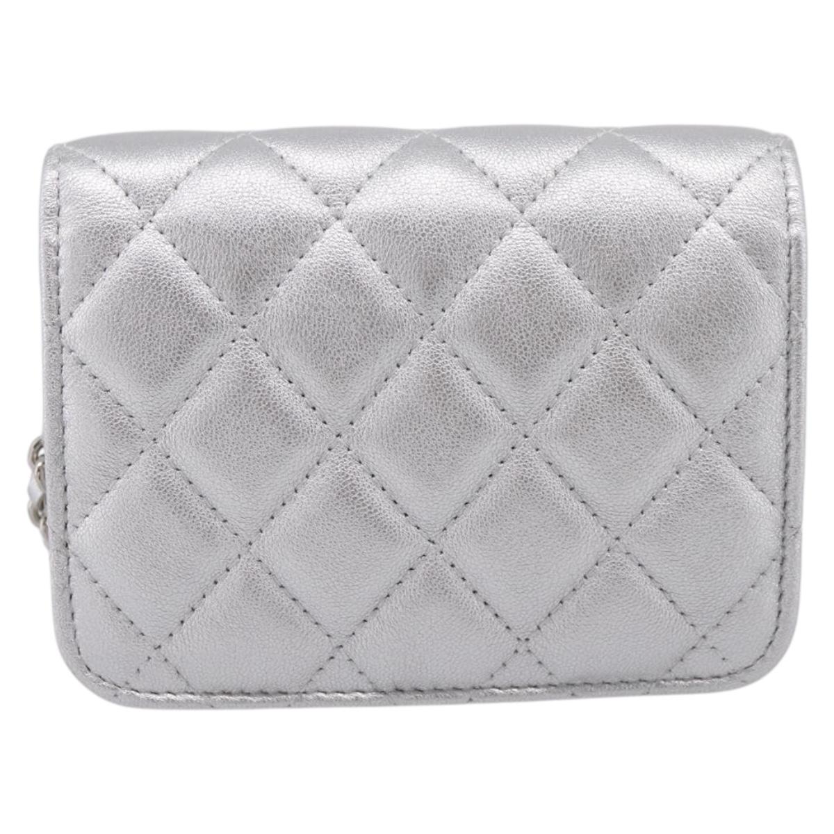 CHANEL Matelasse Chain Shoulder Bag Lamb Skin Navy CC Auth 196832SAM - Jerrillo image 2