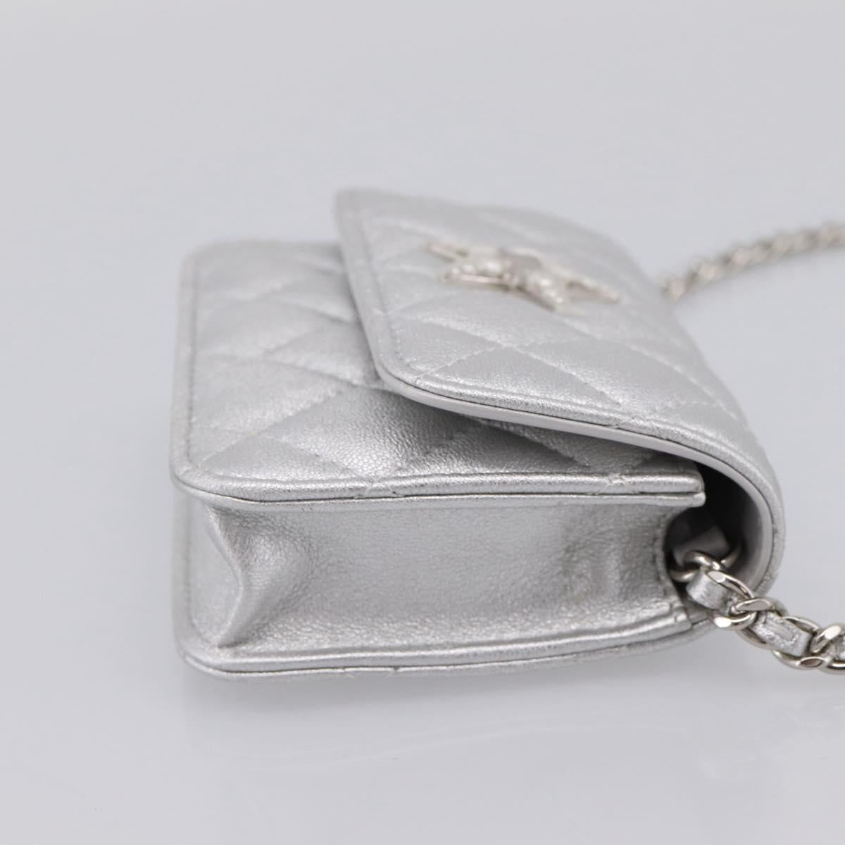 CHANEL Matelasse Chain Shoulder Bag Lamb Skin Navy CC Auth 196832SAM - Jerrillo image 4