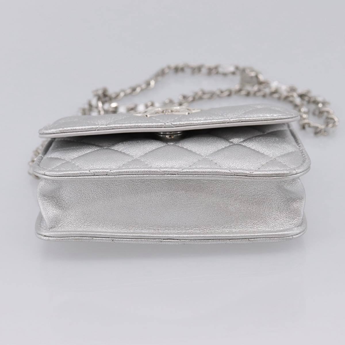 CHANEL Matelasse Chain Shoulder Bag Lamb Skin Navy CC Auth 196832SAM - Jerrillo image 5