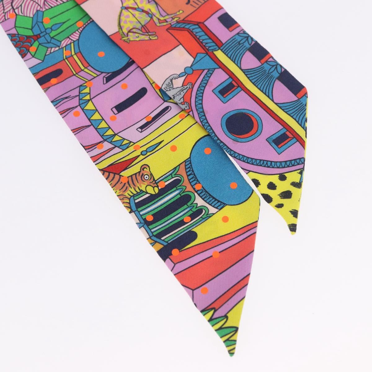 HERMES Twilly Scarf Silk Multicolor Auth 196846 - Jerrillo image 3