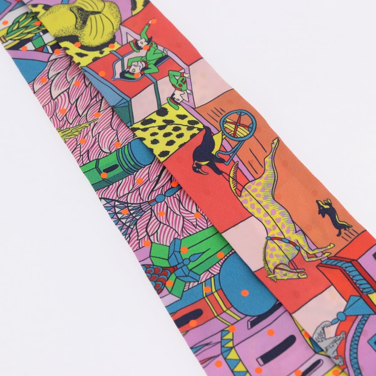 HERMES Twilly Scarf Silk Multicolor Auth 196846 - Jerrillo image 4