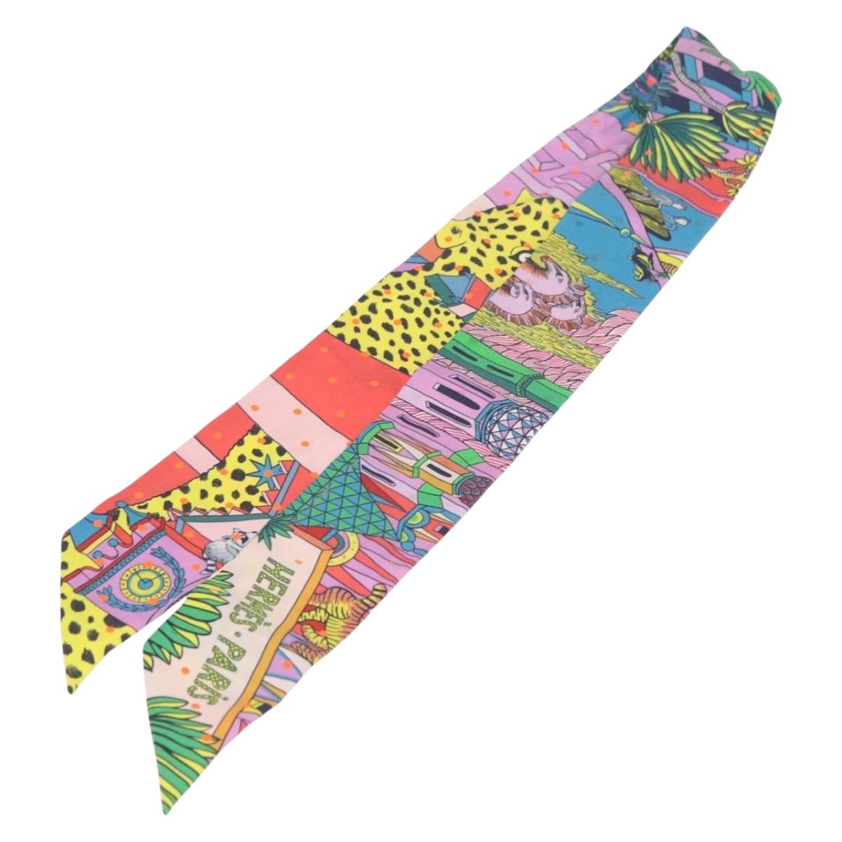 HERMES Twilly Scarf Silk Multicolor Auth 196846 - Jerrillo image 6