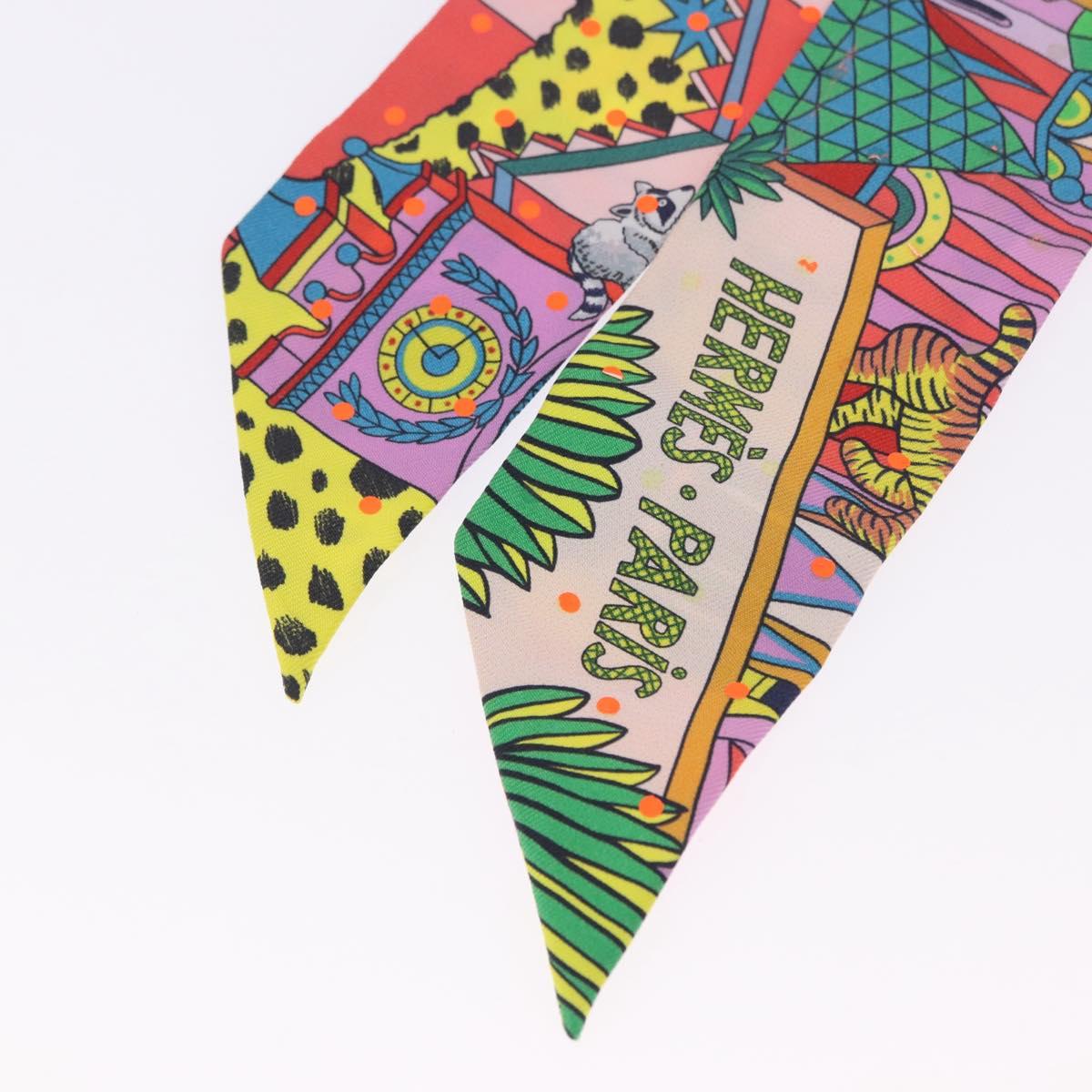 HERMES Twilly Scarf Silk Multicolor Auth 196846 - Jerrillo image 7