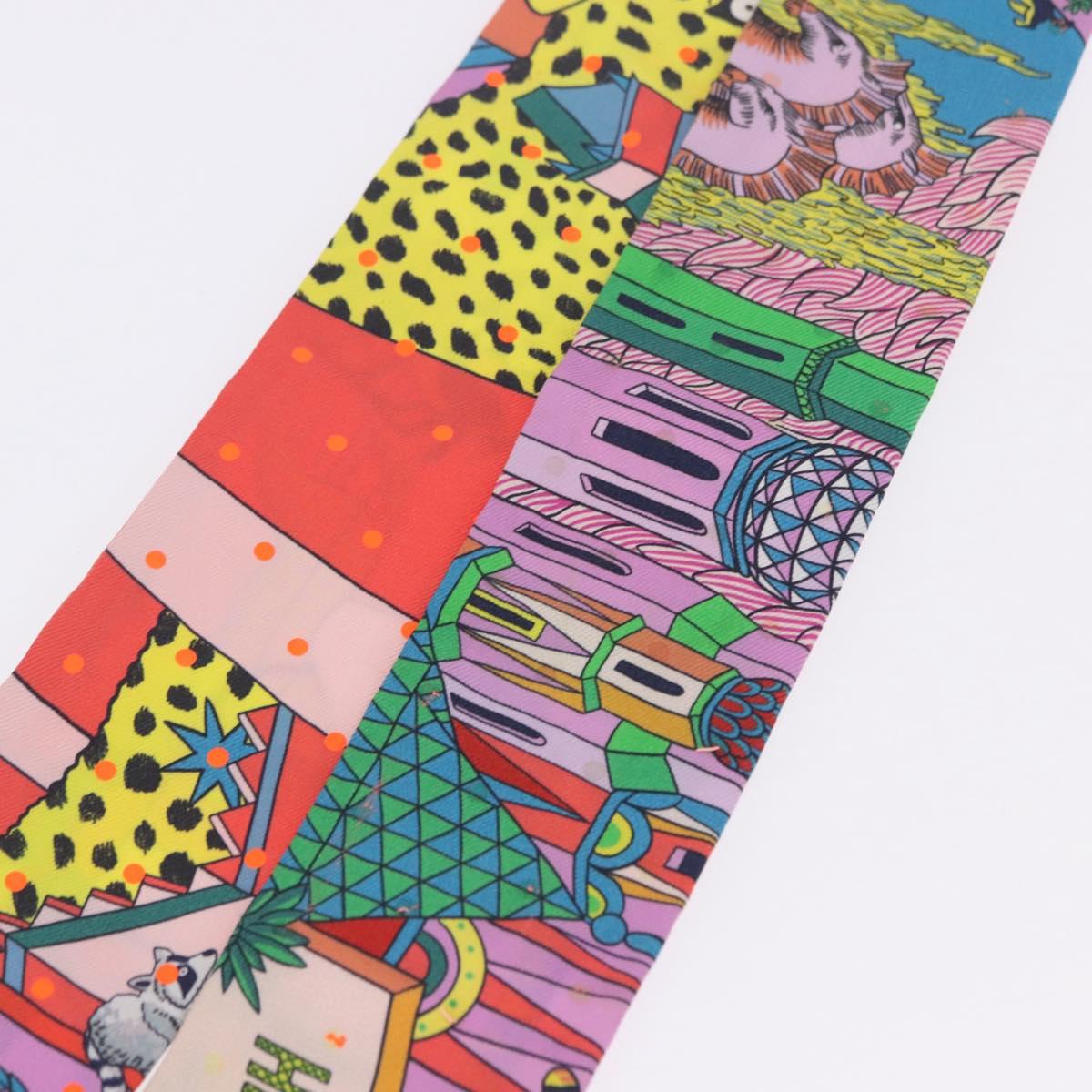 HERMES Twilly Scarf Silk Multicolor Auth 196846 - Jerrillo image 8