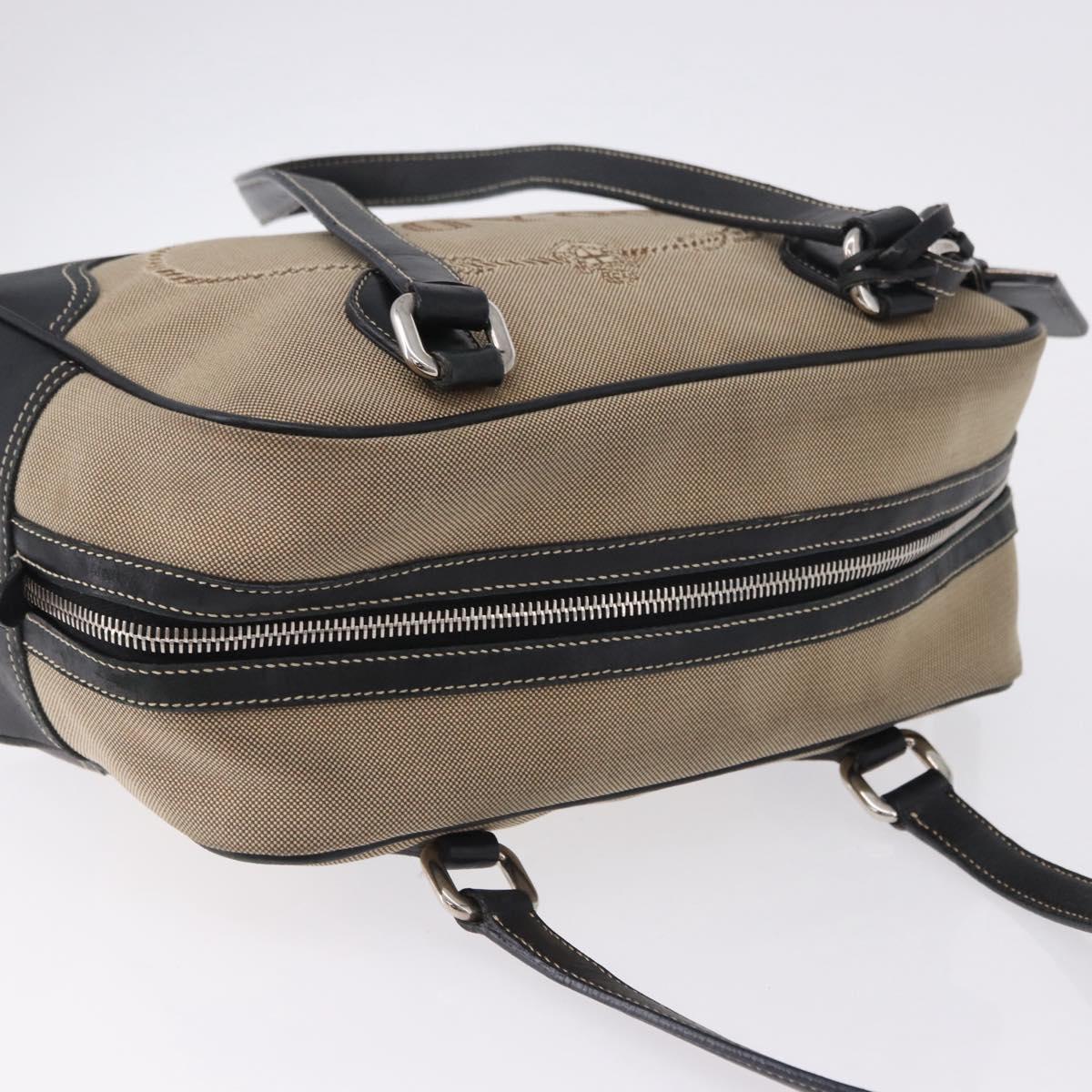PRADA Tote Bag Canvas Beige Silver Auth 197022A - Jerrillo image 6