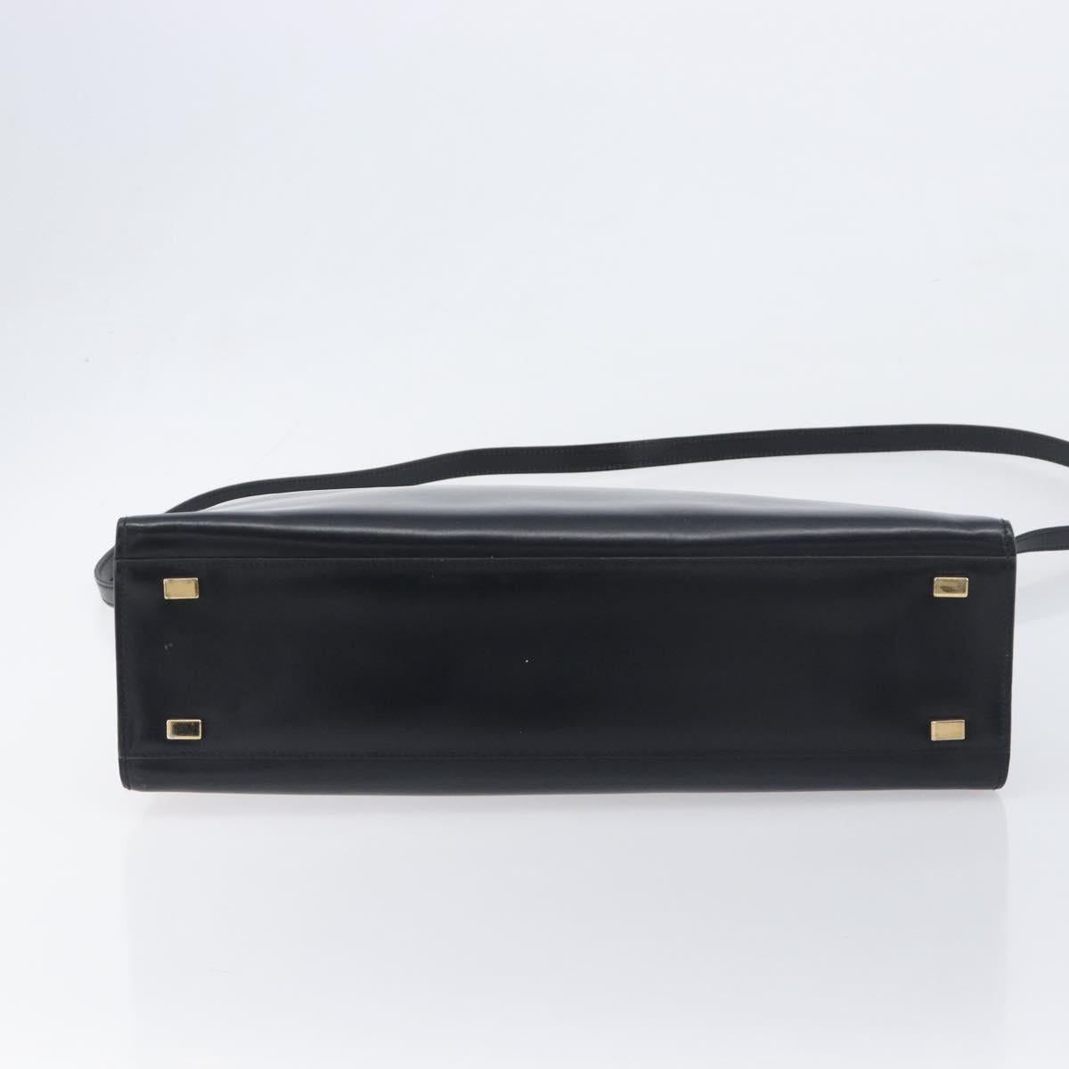 CELINE Hand Bag Leather 2way Black Gold Auth 197456A - Jerrillo image 5