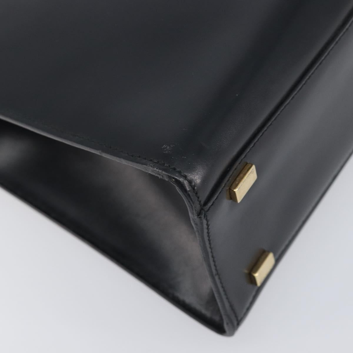 CELINE Hand Bag Leather 2way Black Gold Auth 197456A - Jerrillo image 10