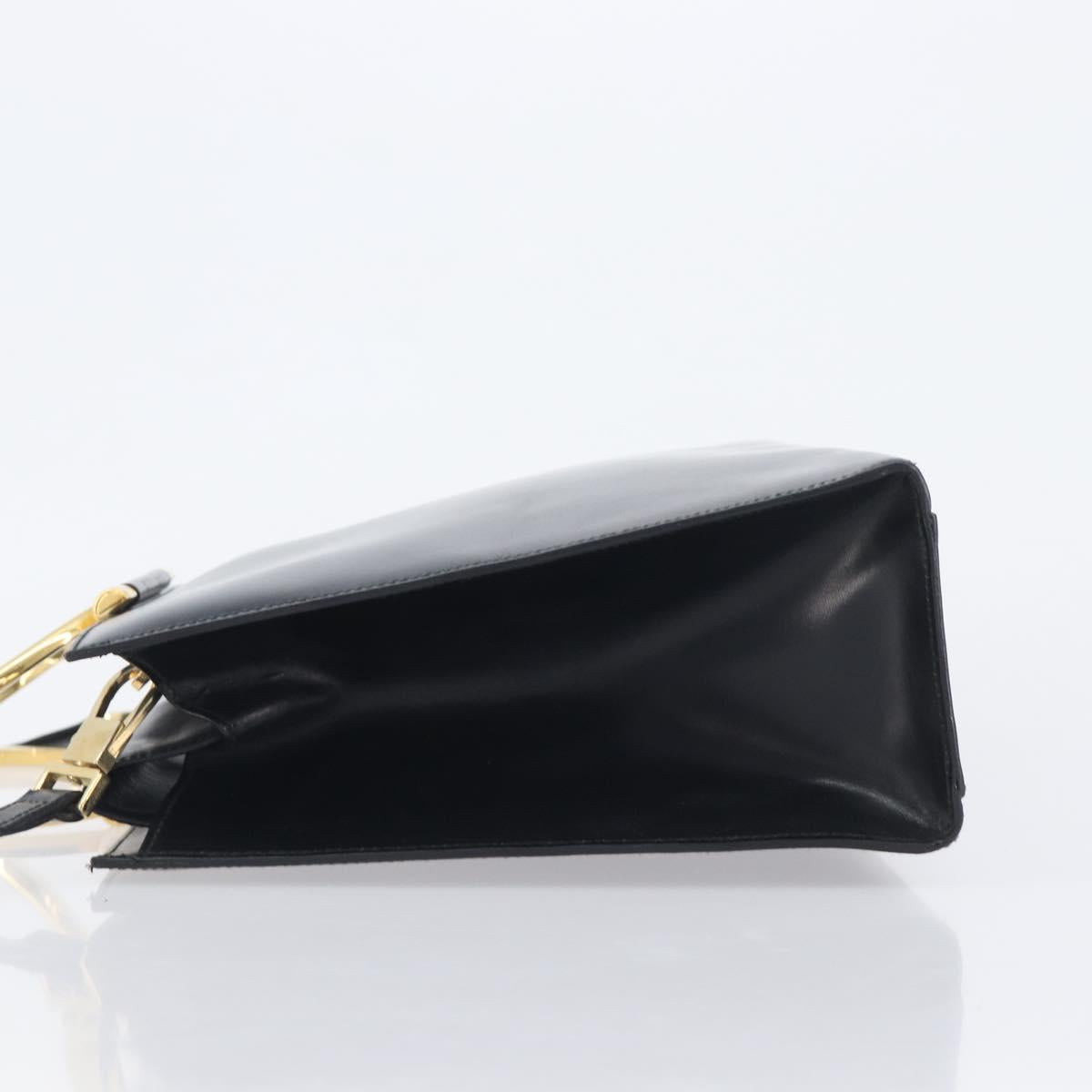 CELINE Hand Bag Leather 2way Black Gold Auth 197456A - Jerrillo image 4
