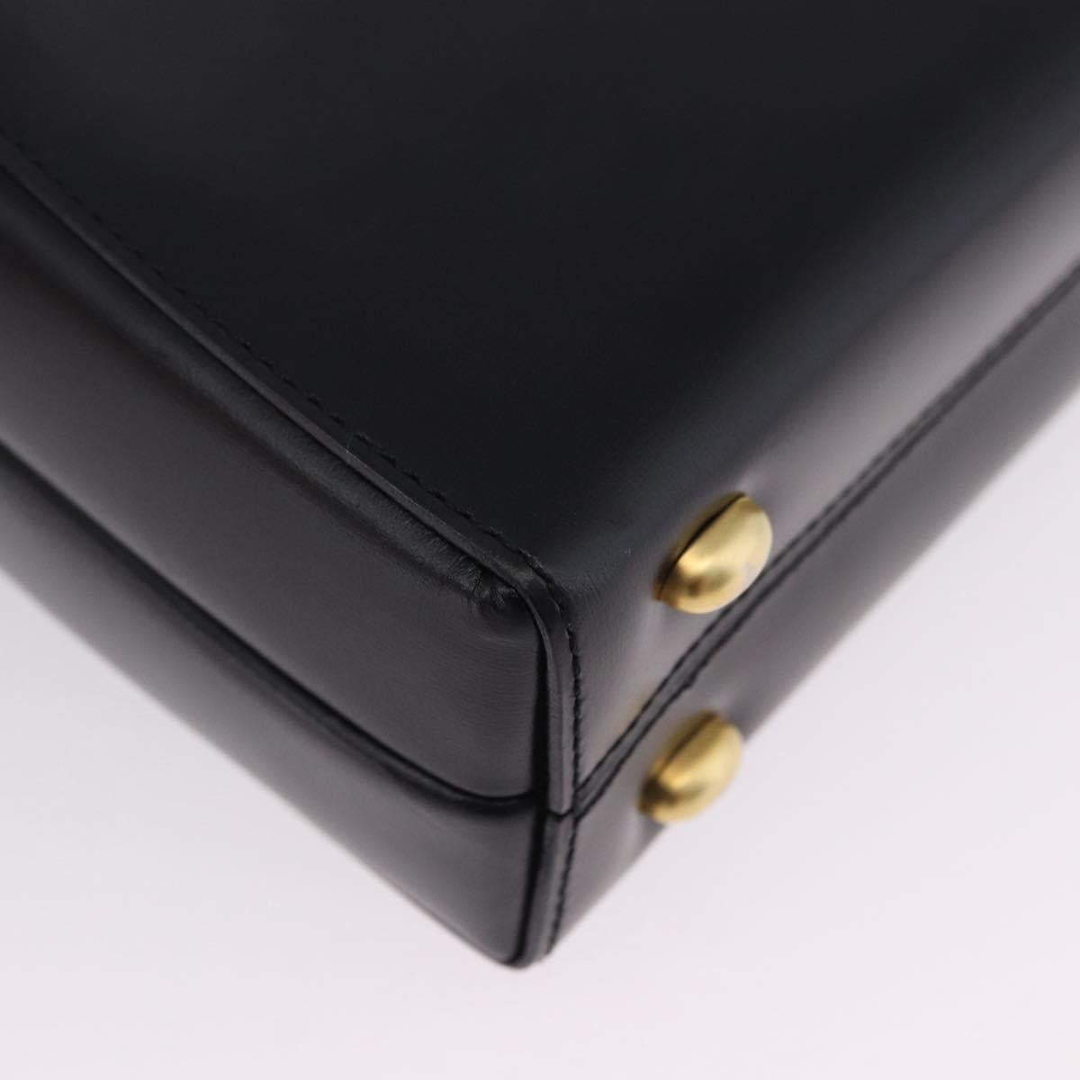 CELINE Shoulder Bag Leather Black Gold Auth 197483A - Jerrillo image 10