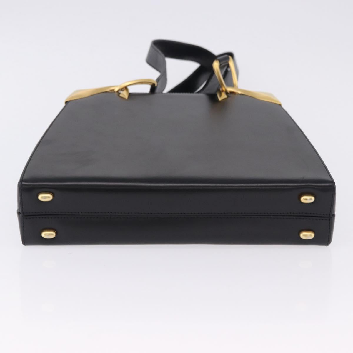 CELINE Shoulder Bag Leather Black Gold Auth 197483A - Jerrillo image 9