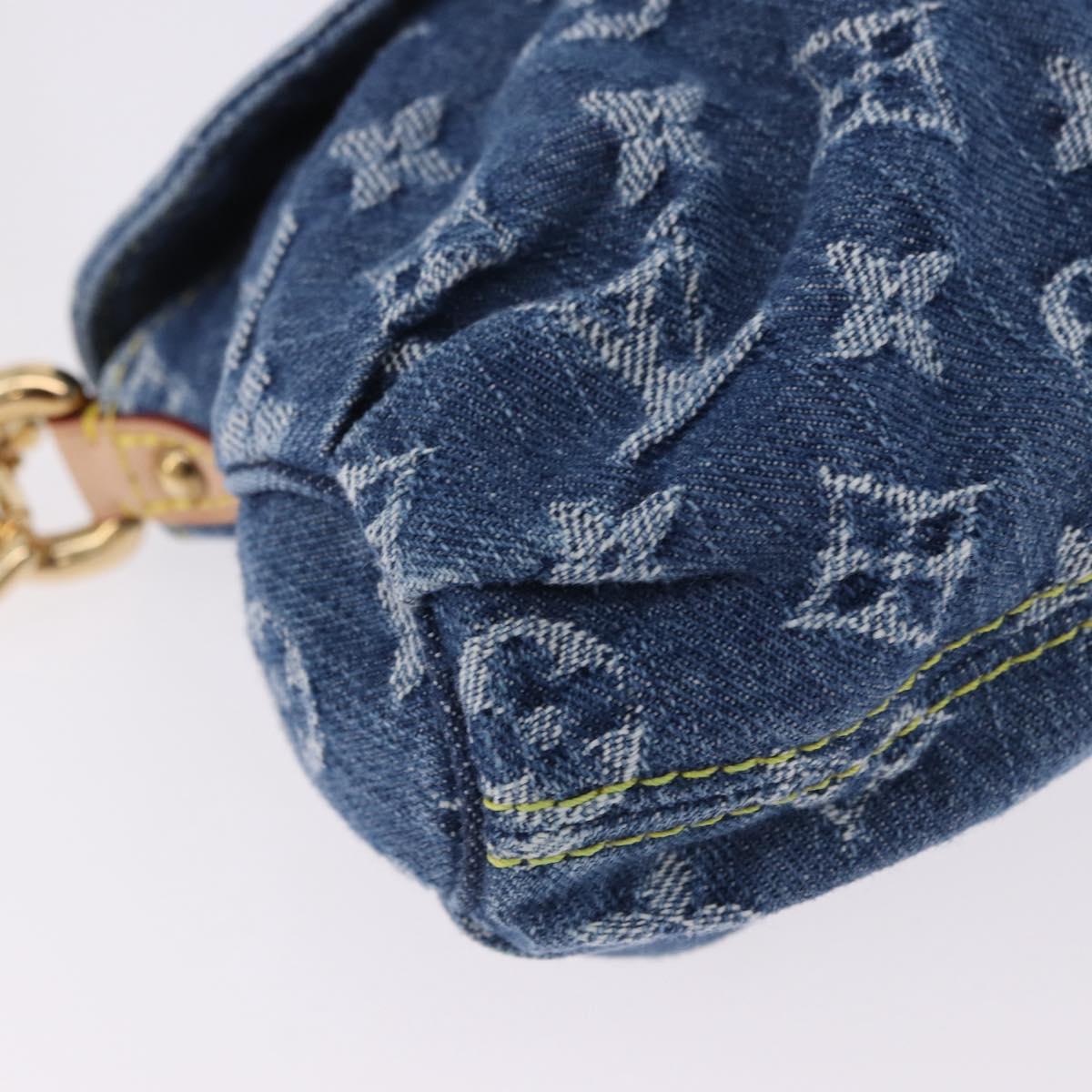 LOUIS VUITTON Monogram Denim Mini Preity Hand Bag Blue M95050 LV Auth 197489SAM - Jerrillo image 10